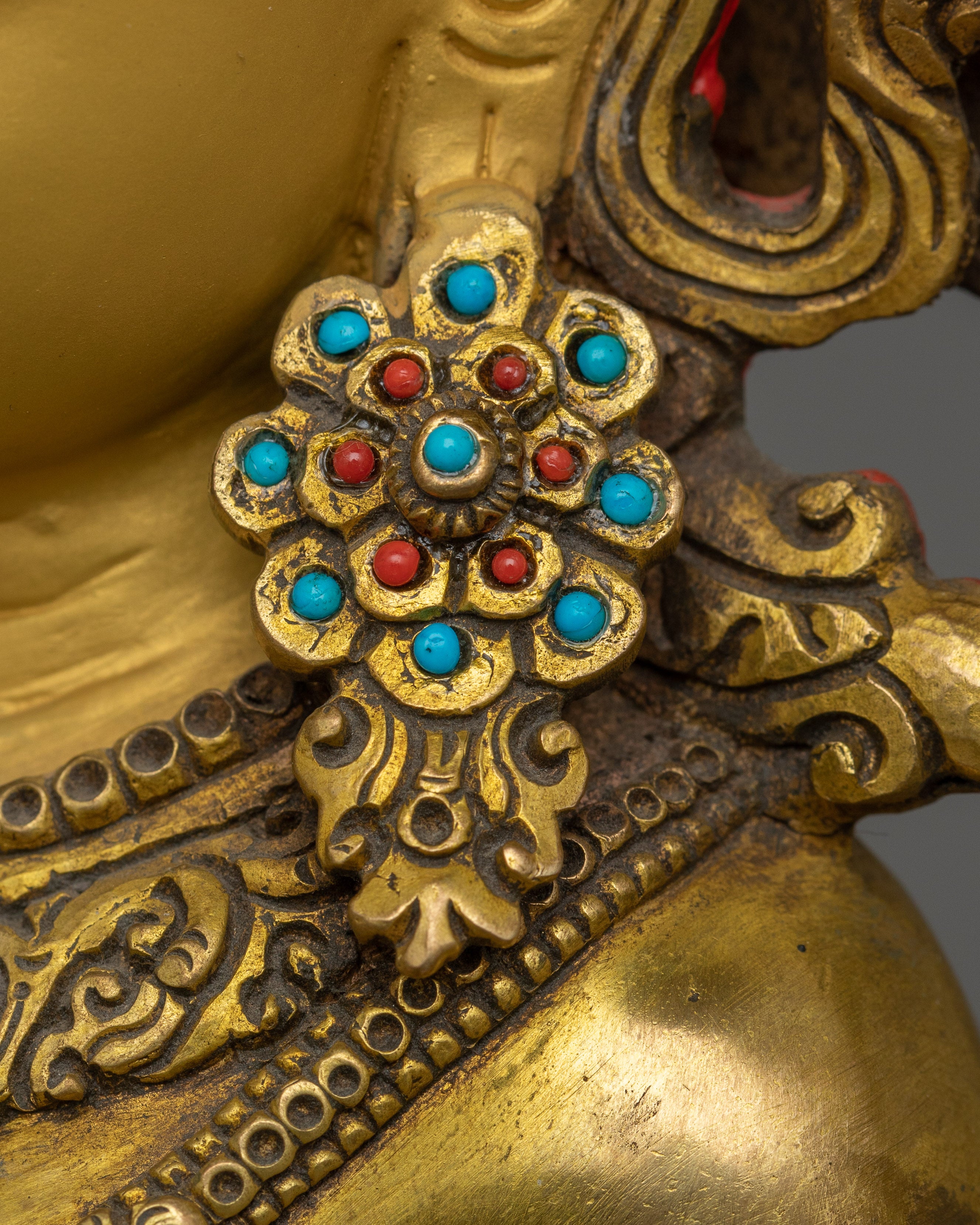Beautiful Gold Gilded Green Tara Statue | The Swift Liberator