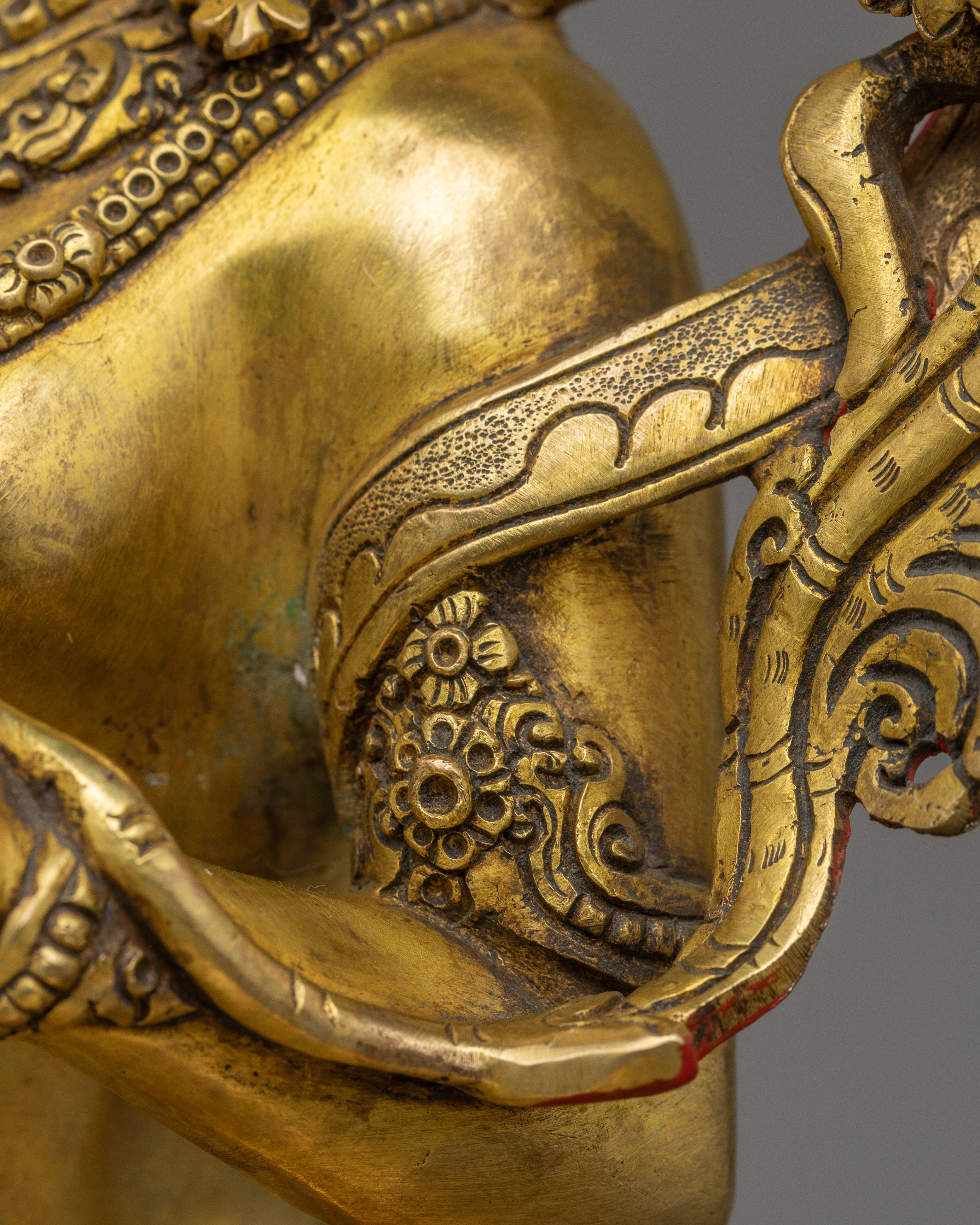 Beautiful Gold Gilded Green Tara Statue | The Swift Liberator