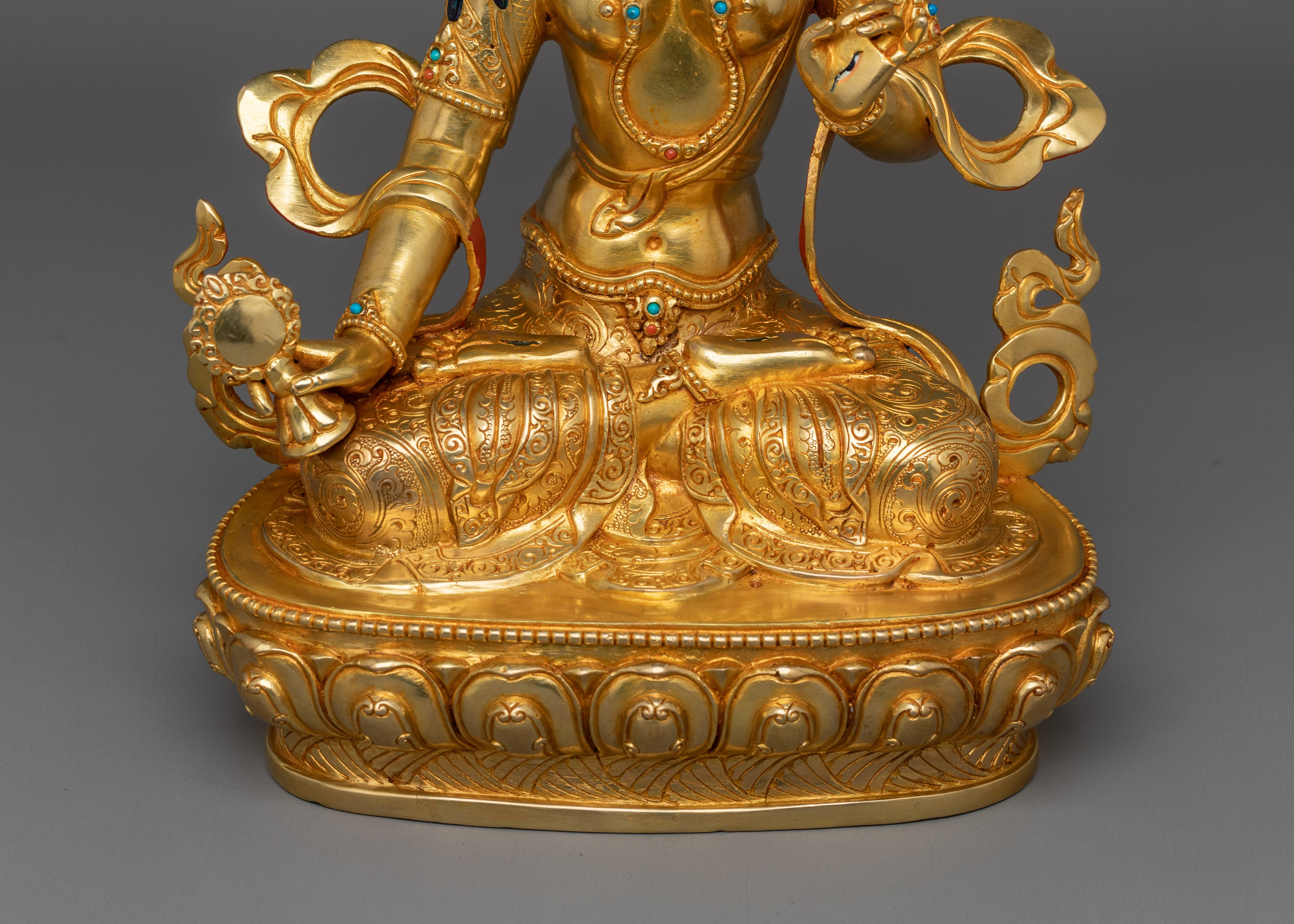 Handmade Figurine of Dukar | The White Umbrella Deity of Protection