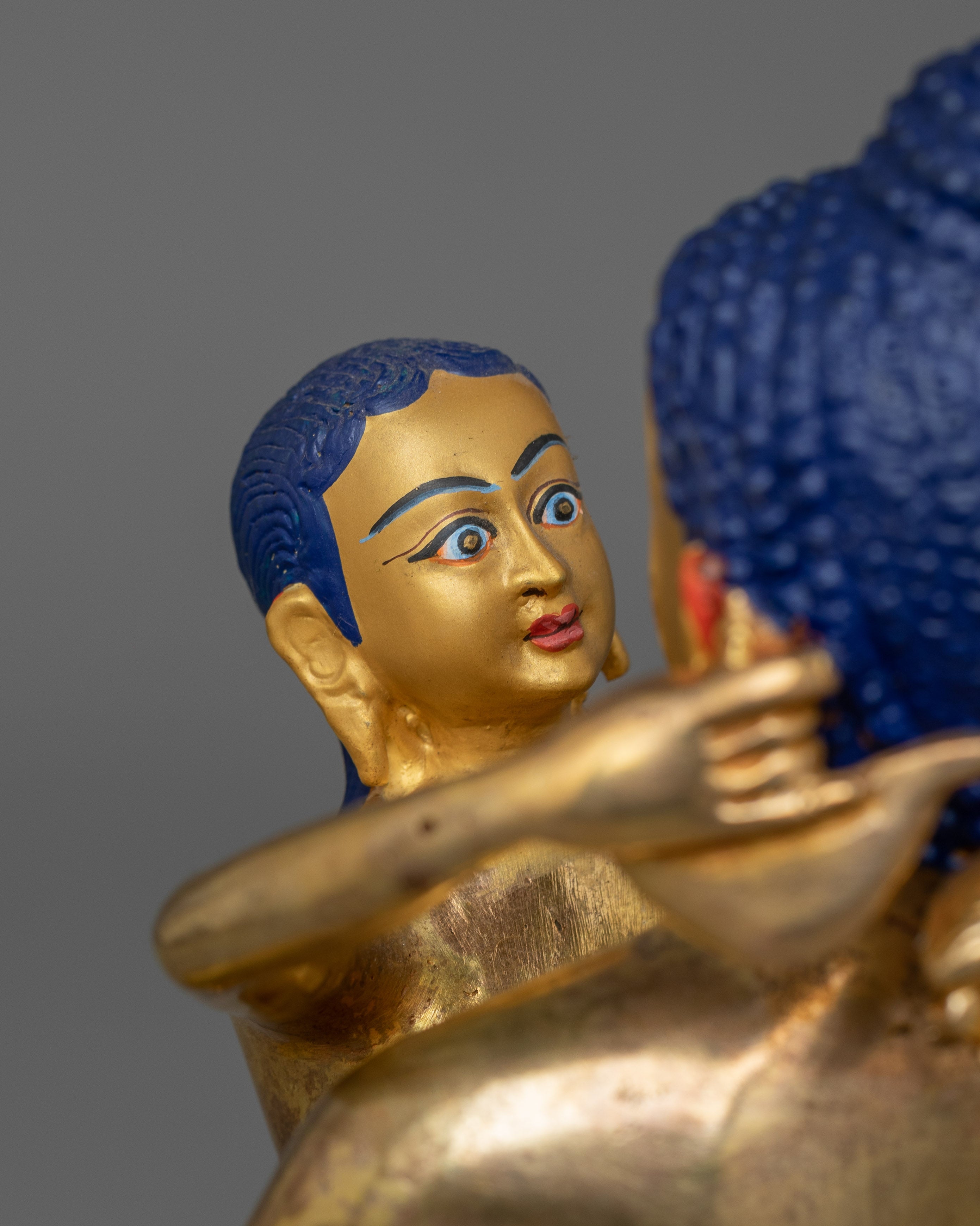 8.5 Inches SamanthaBhadra with Consort Statue | Embodiment of Compassion