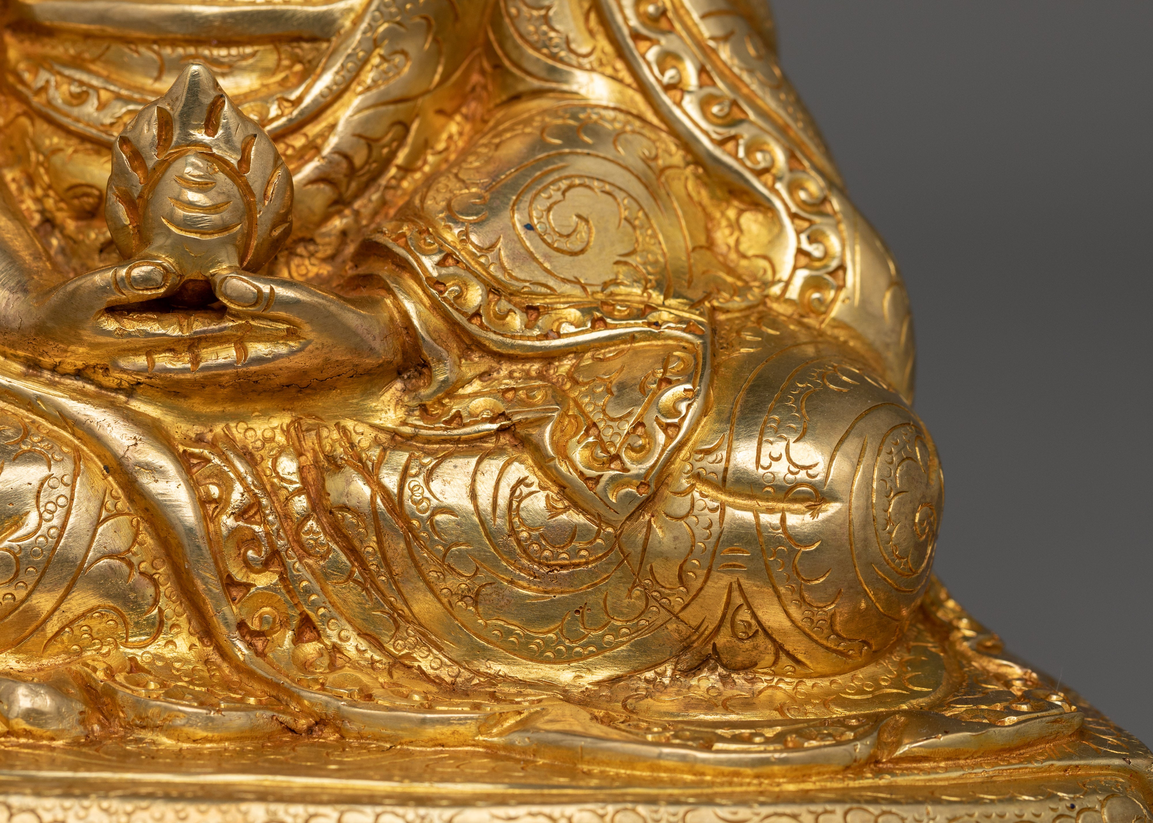 8.9 Inches Gampopa Statue | The Founder of the Kagyu Lineage