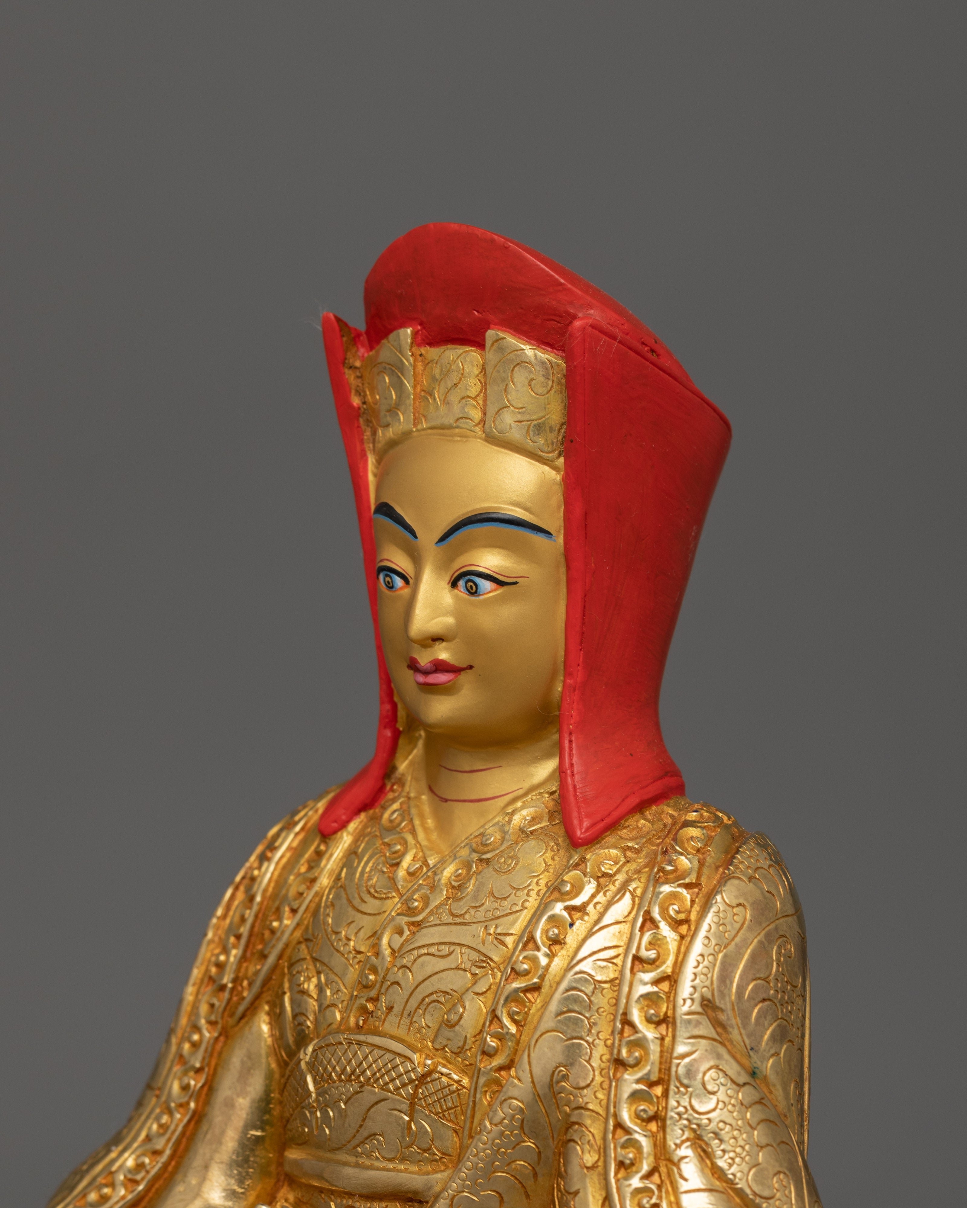 8.9 Inches Gampopa Statue | The Founder of the Kagyu Lineage