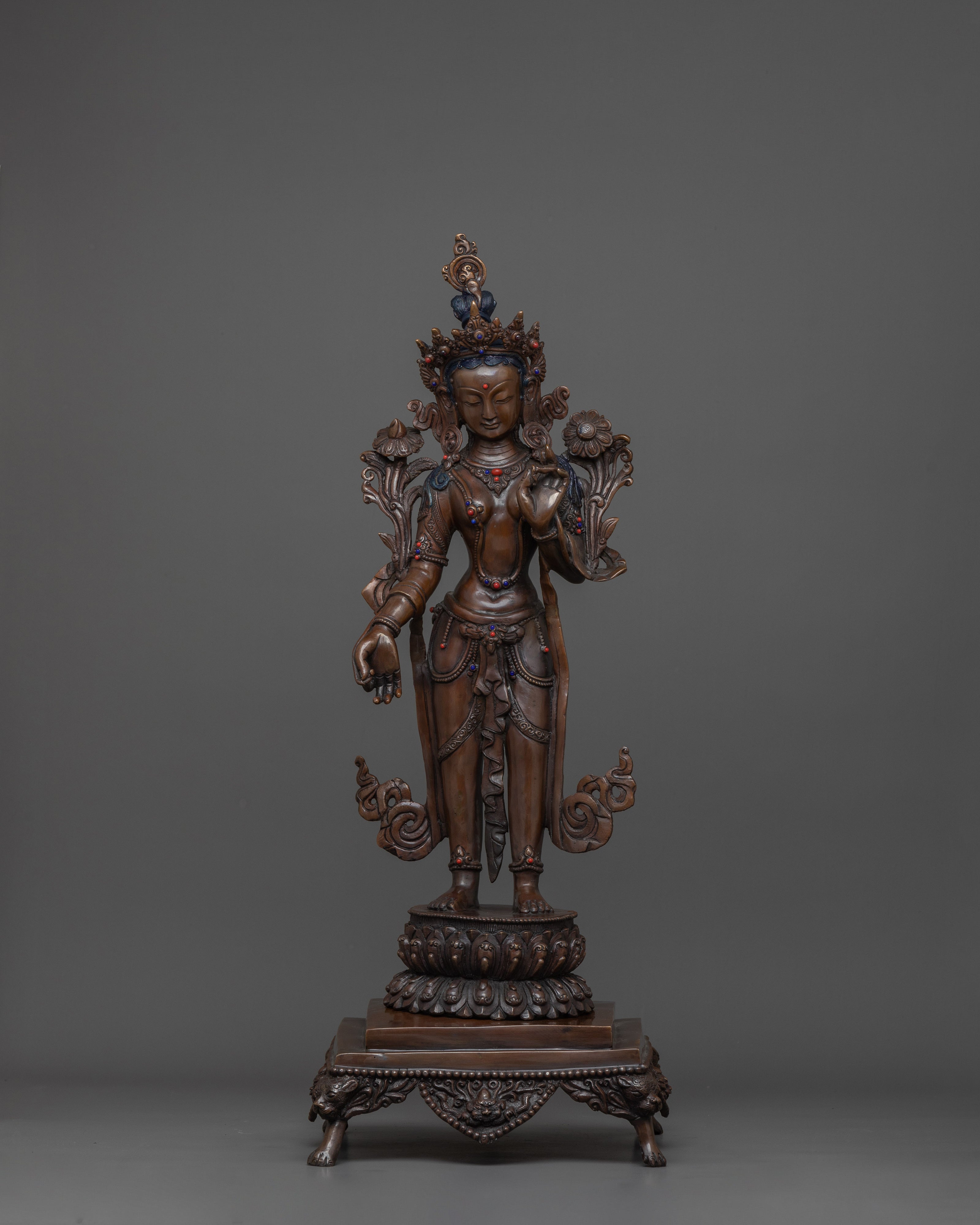 Statue of Standing Green Tara | Mother of the Buddhas