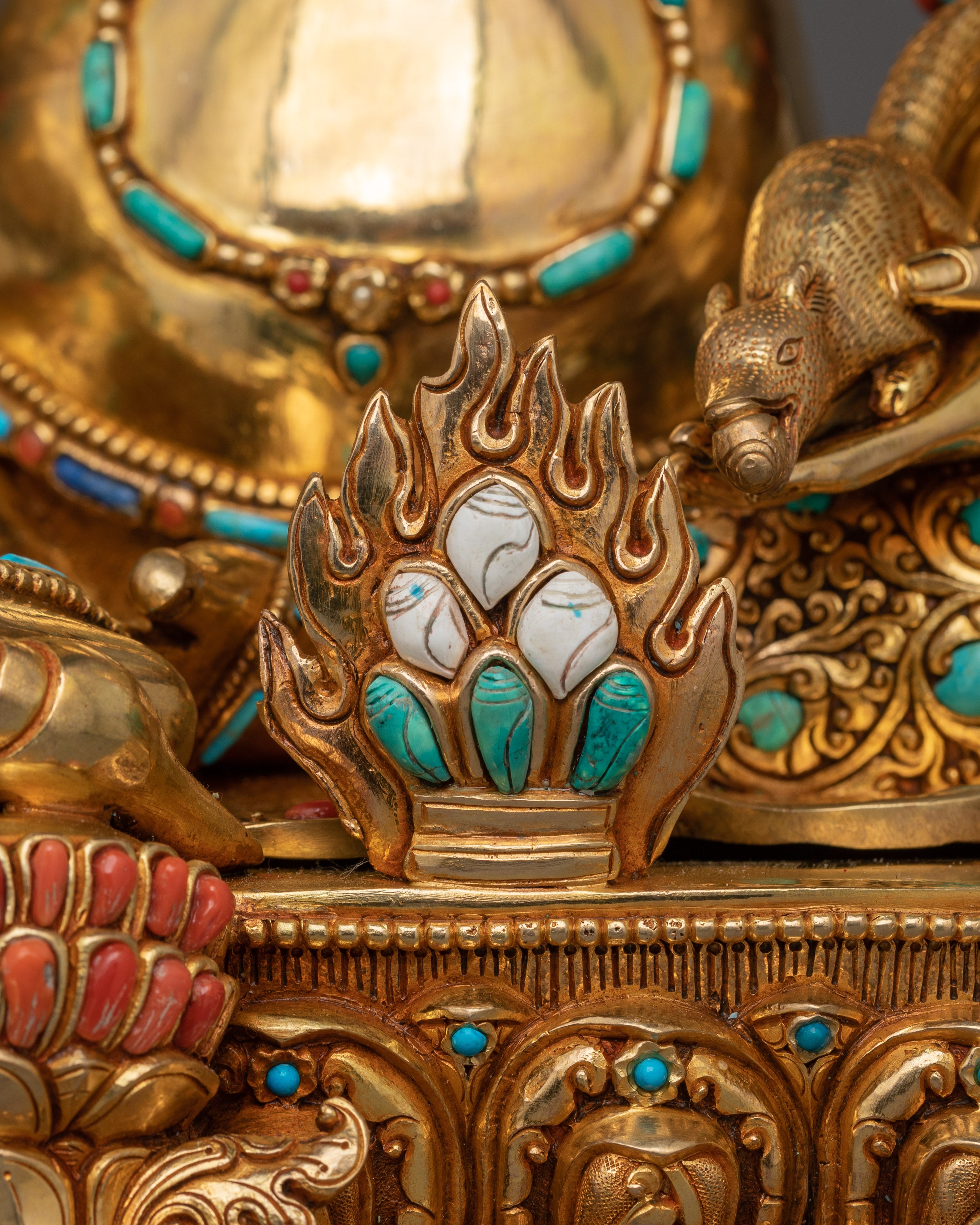 Handcrafted Statue of Wealth Deity Dzambhala | The Buddhist God of Fortune