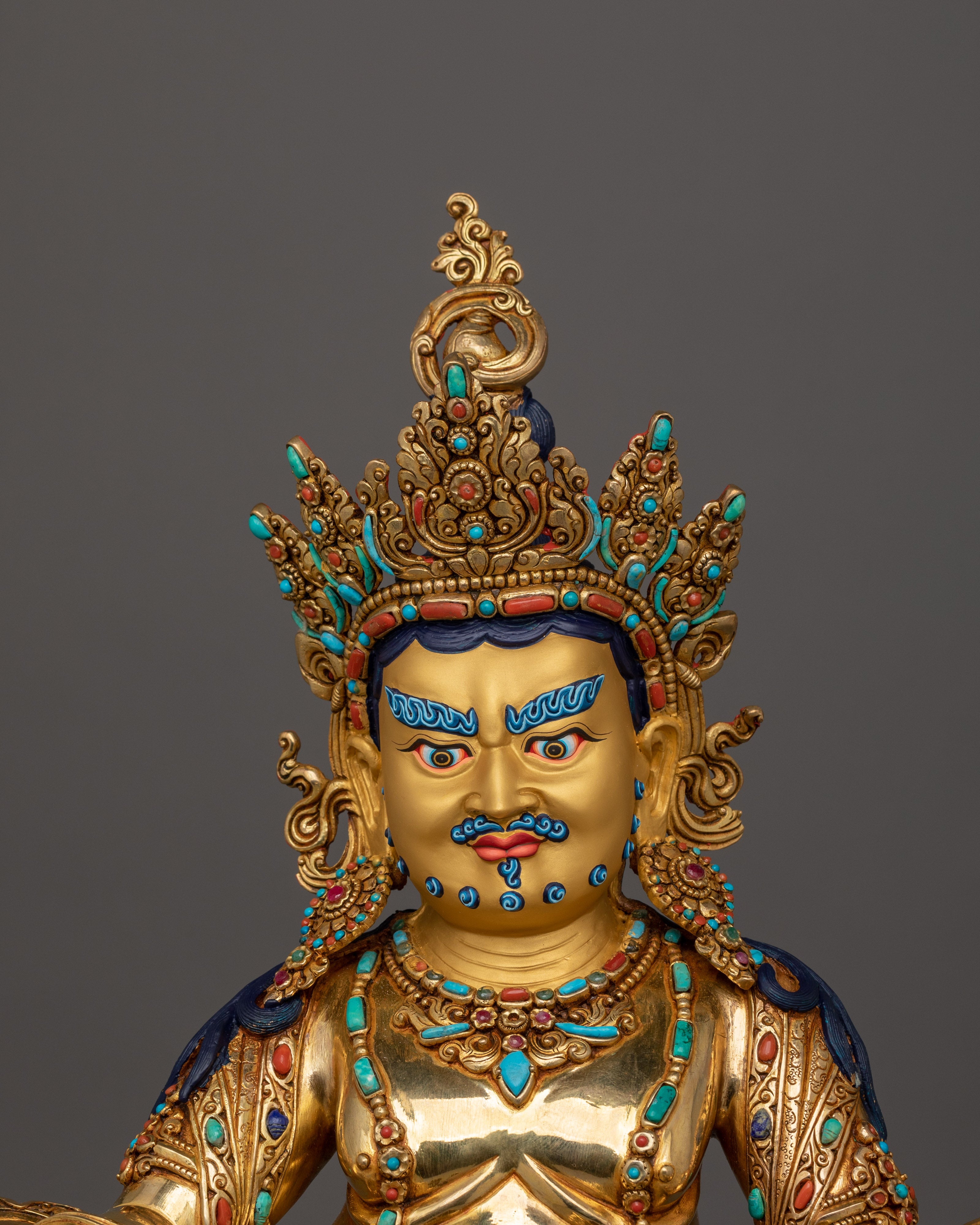 Handcrafted Statue of Wealth Deity Dzambhala | The Buddhist God of Fortune