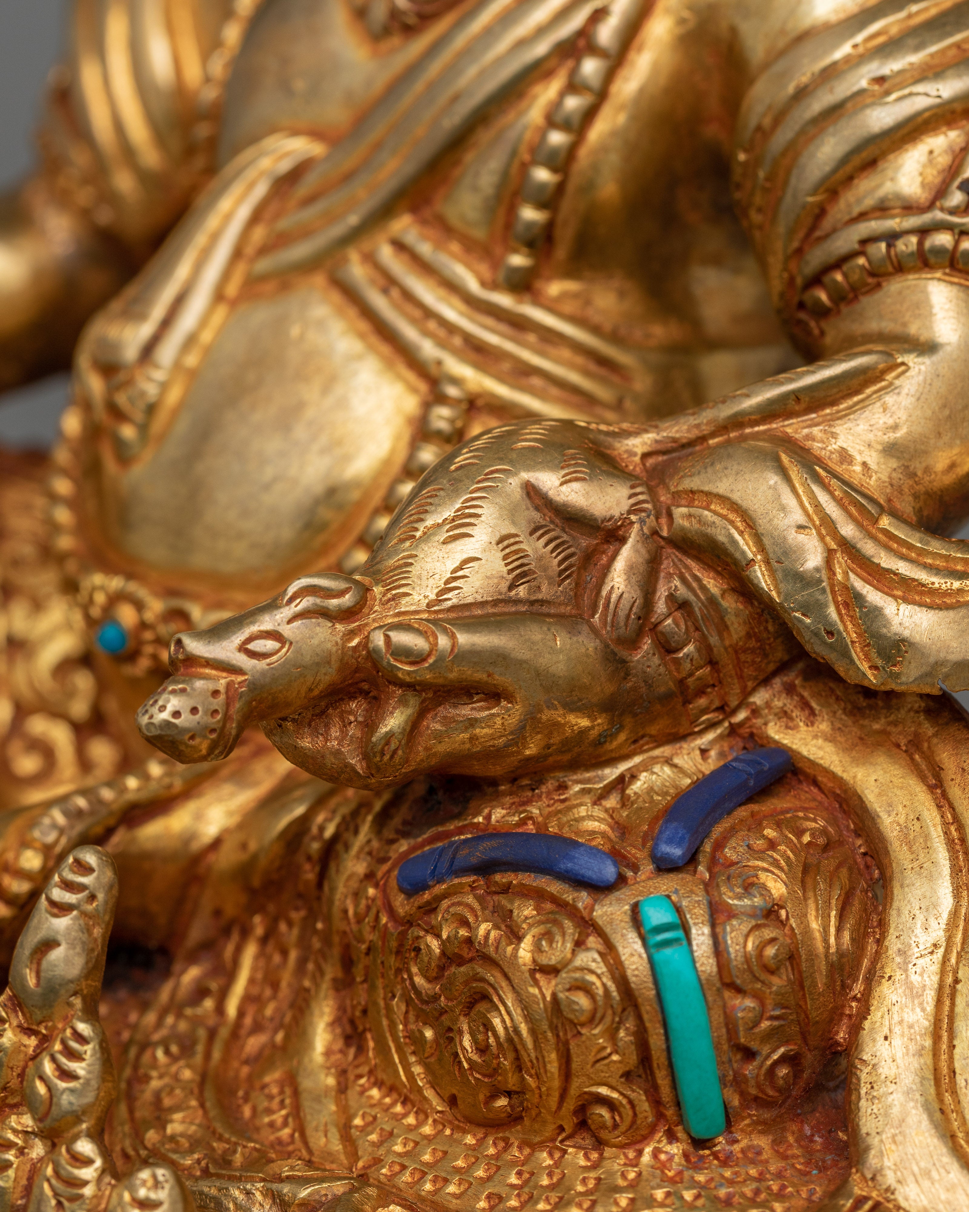Handmade Statue of Buddhist Protector Dzambhala | Deity of Wealth and Blessings
