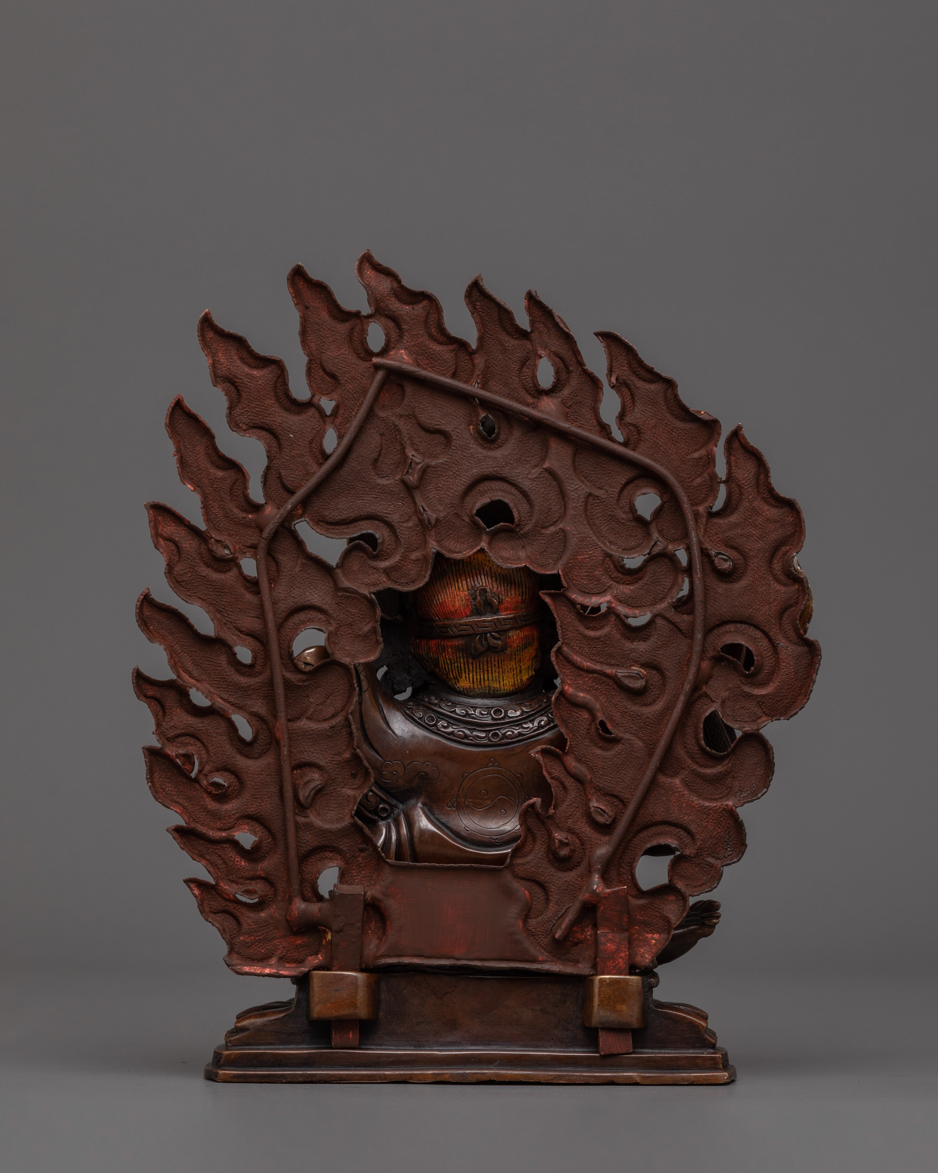 Mahakala Bernakchen with Oxidized Body Statue | Protector of the Kagyu Lineage