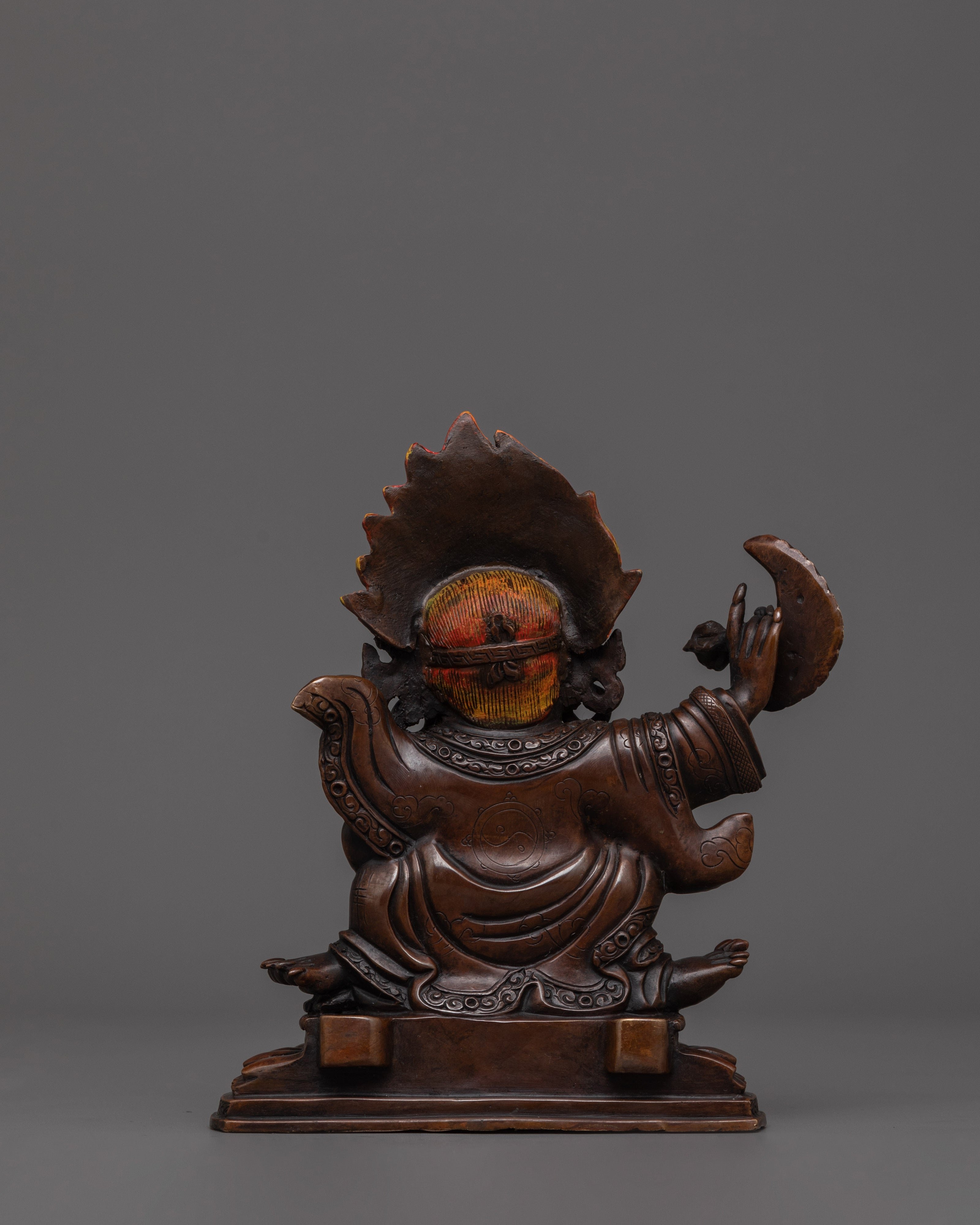 Mahakala Bernakchen with Oxidized Body Statue | Protector of the Kagyu Lineage