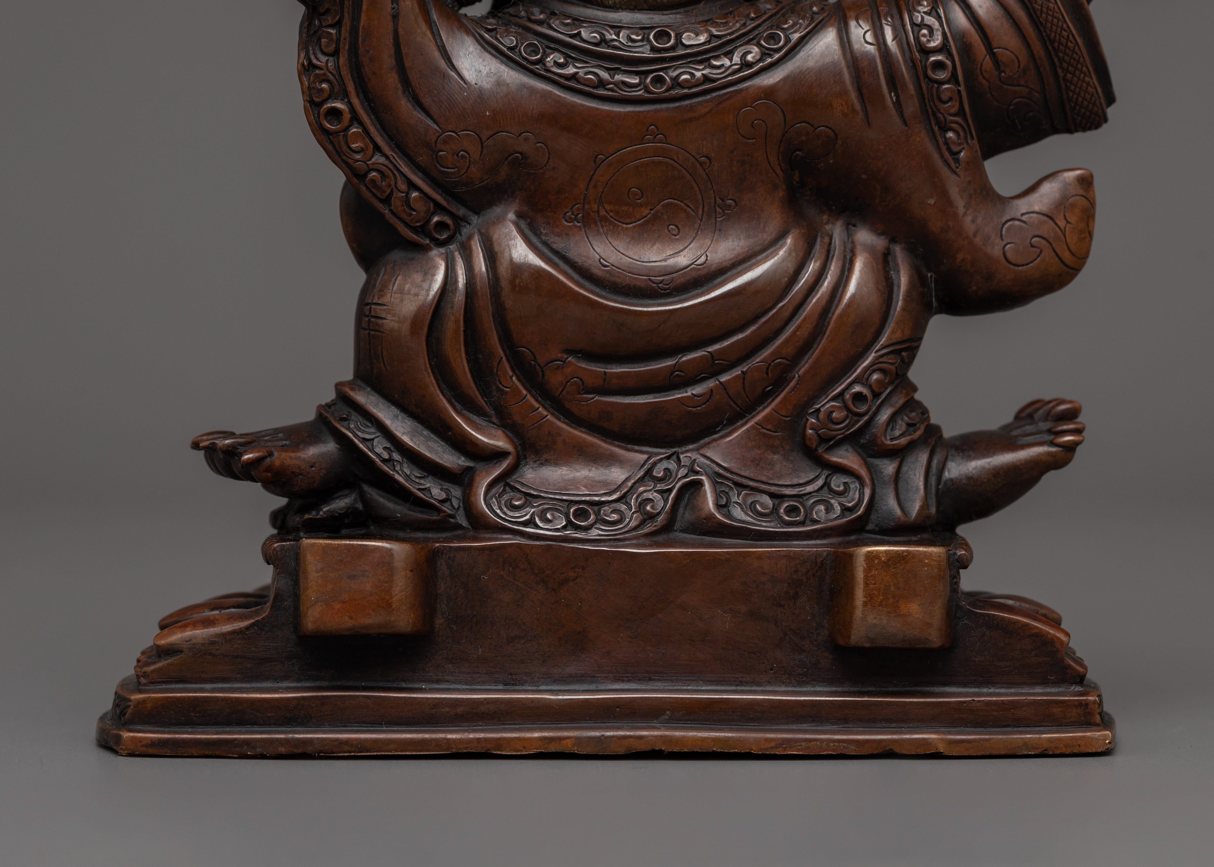 Mahakala Bernakchen with Oxidized Body Statue | Protector of the Kagyu Lineage