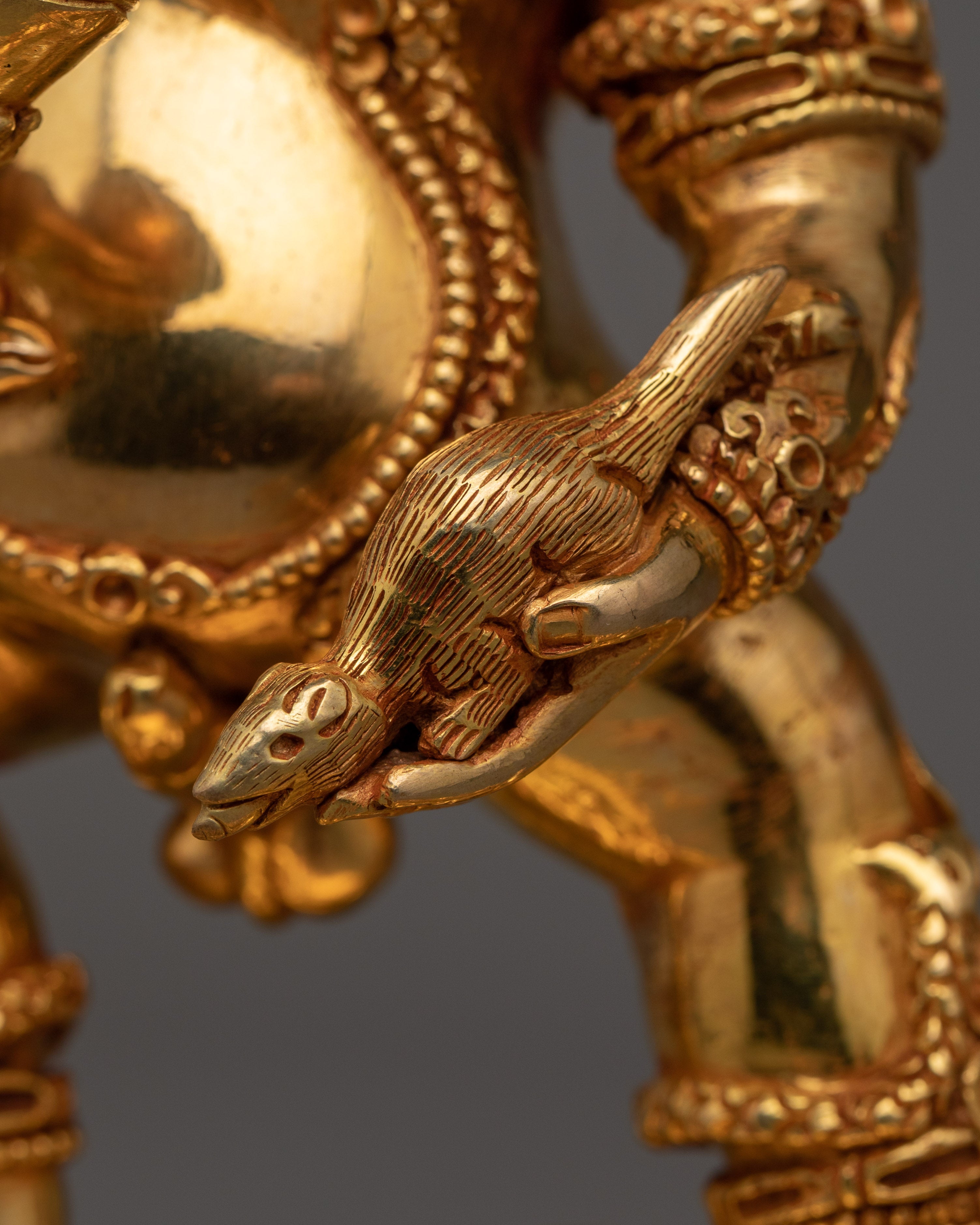 Standing Black Dzambhala Statue | Deity of Wealth and Prosperity