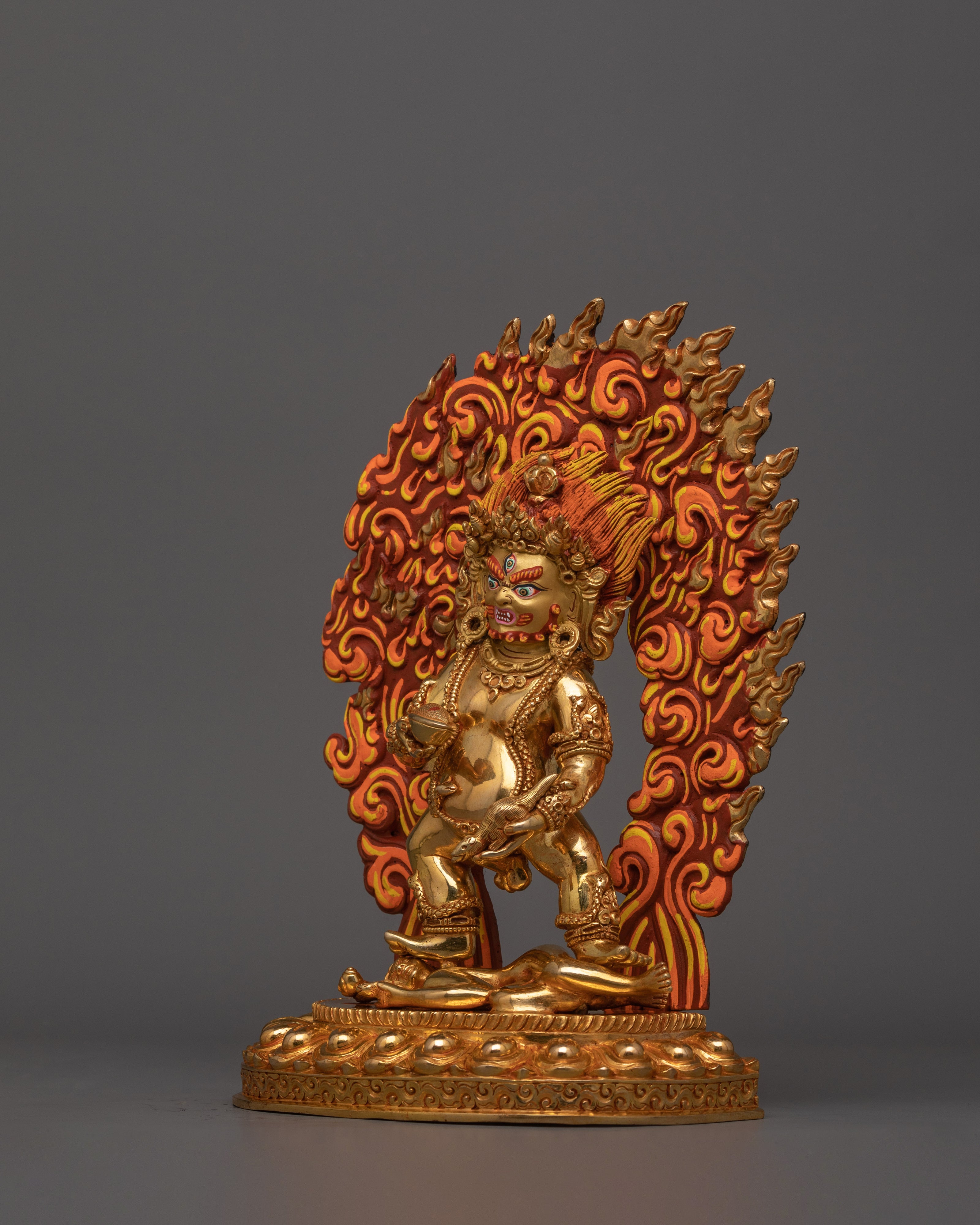 Standing Black Dzambhala Statue | Deity of Wealth and Prosperity