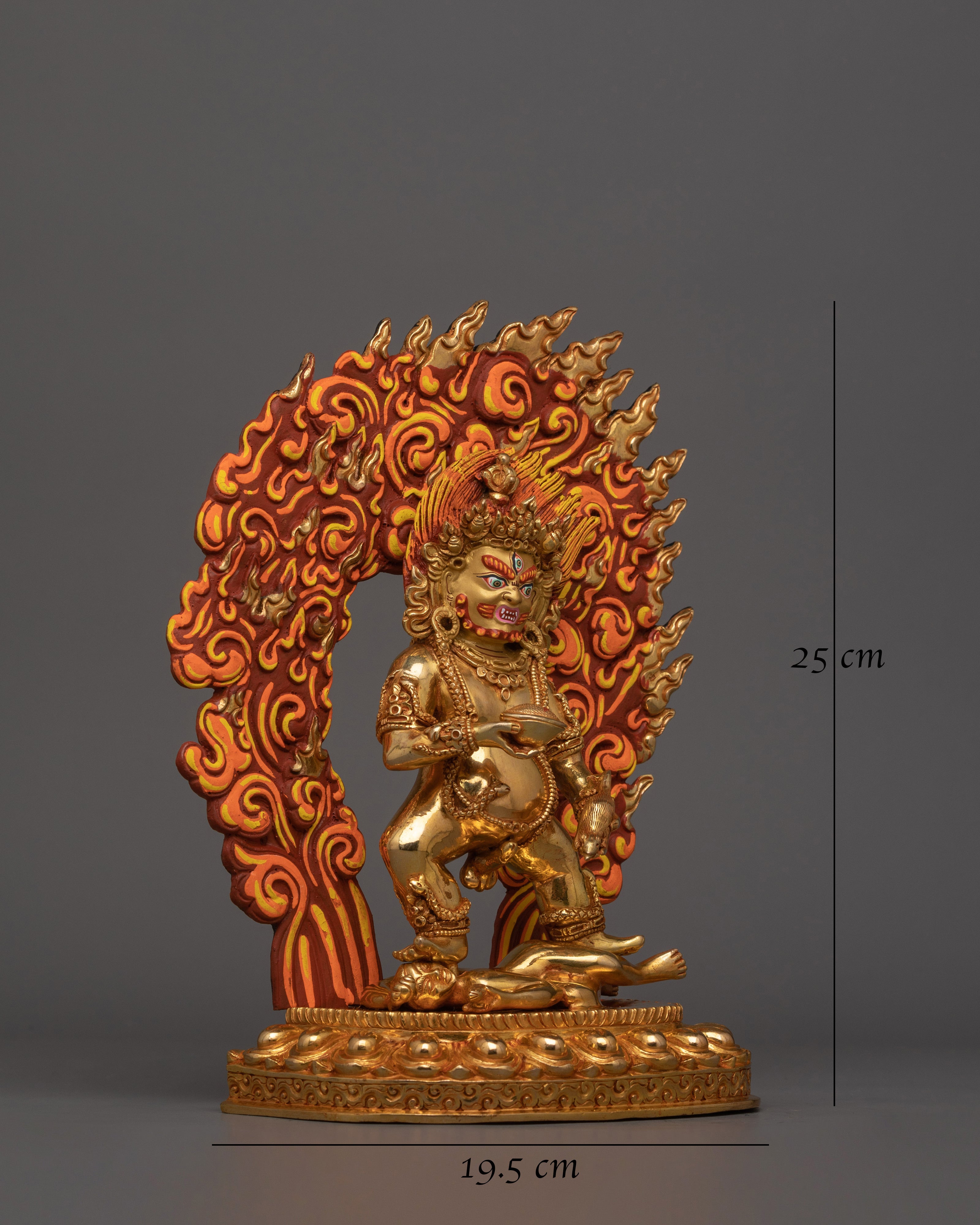 Standing Black Dzambhala Statue