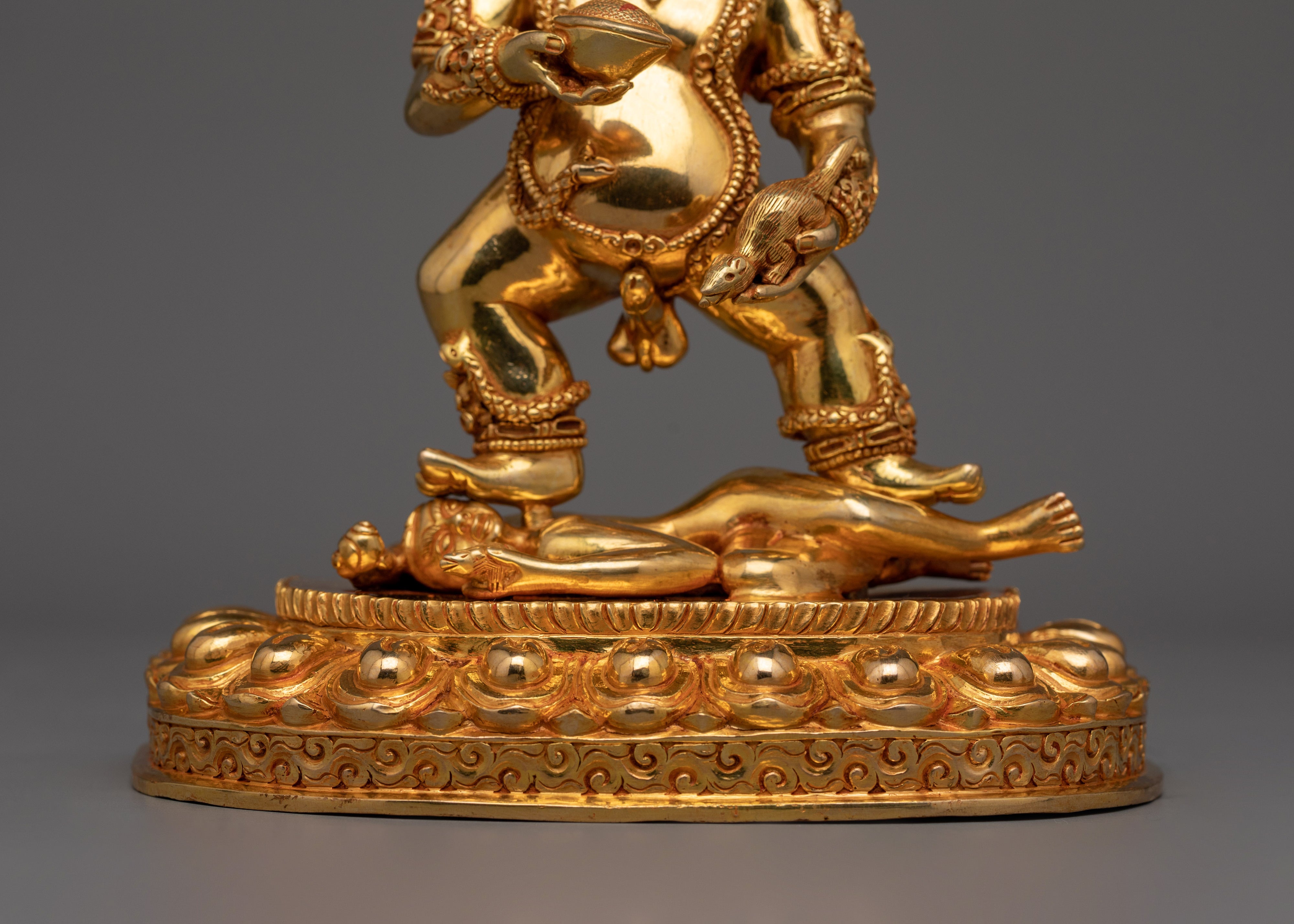 Standing Black Dzambhala Statue | Deity of Wealth and Prosperity