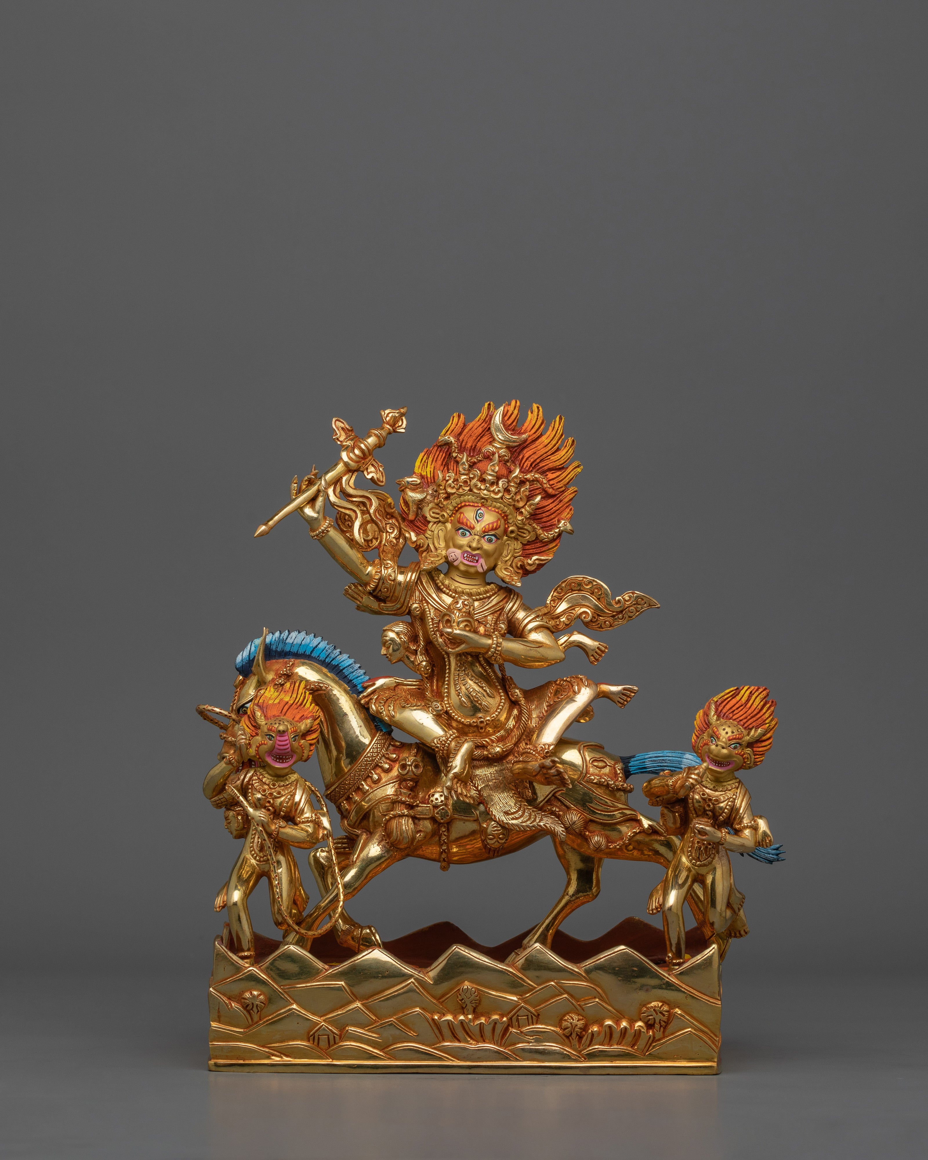 Statue of Palden Lhamo with Horse | The Fierce Protector of Dharma