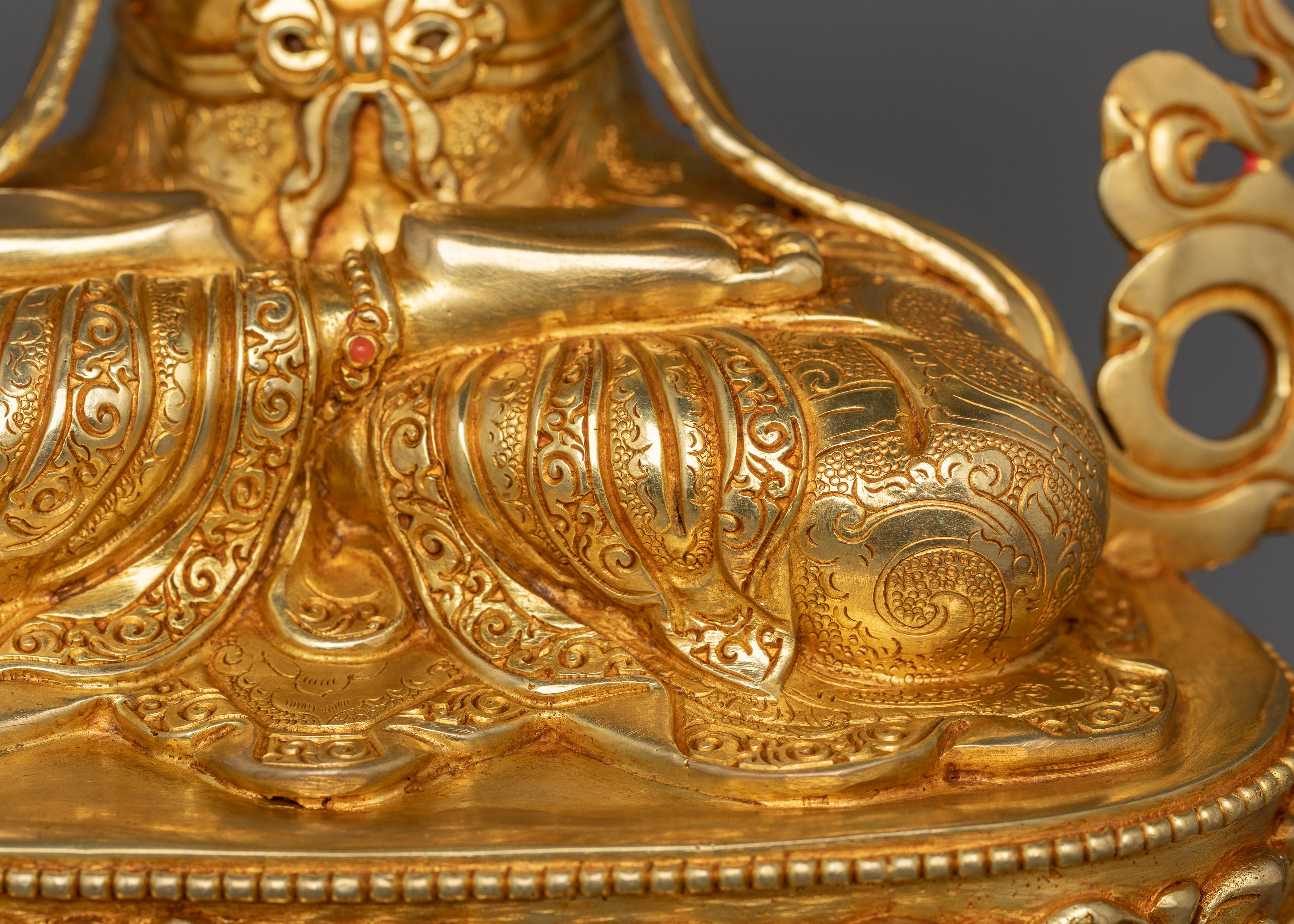 4 Armed Golden Chenrezig Statue | The Embodiment of Infinite Compassion