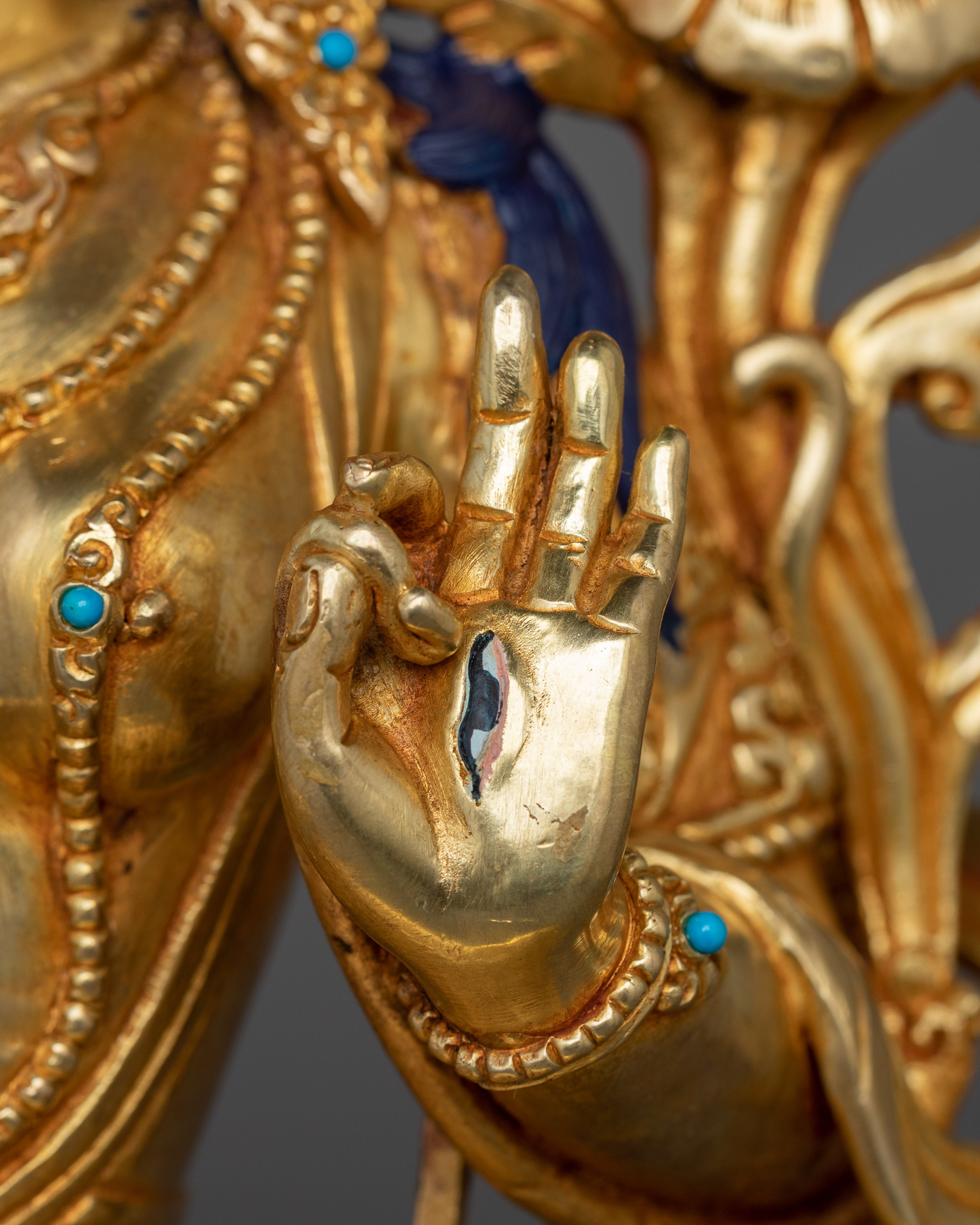 24K Gold Gilded White Tara Statue | The Goddess of Healing & Longevity