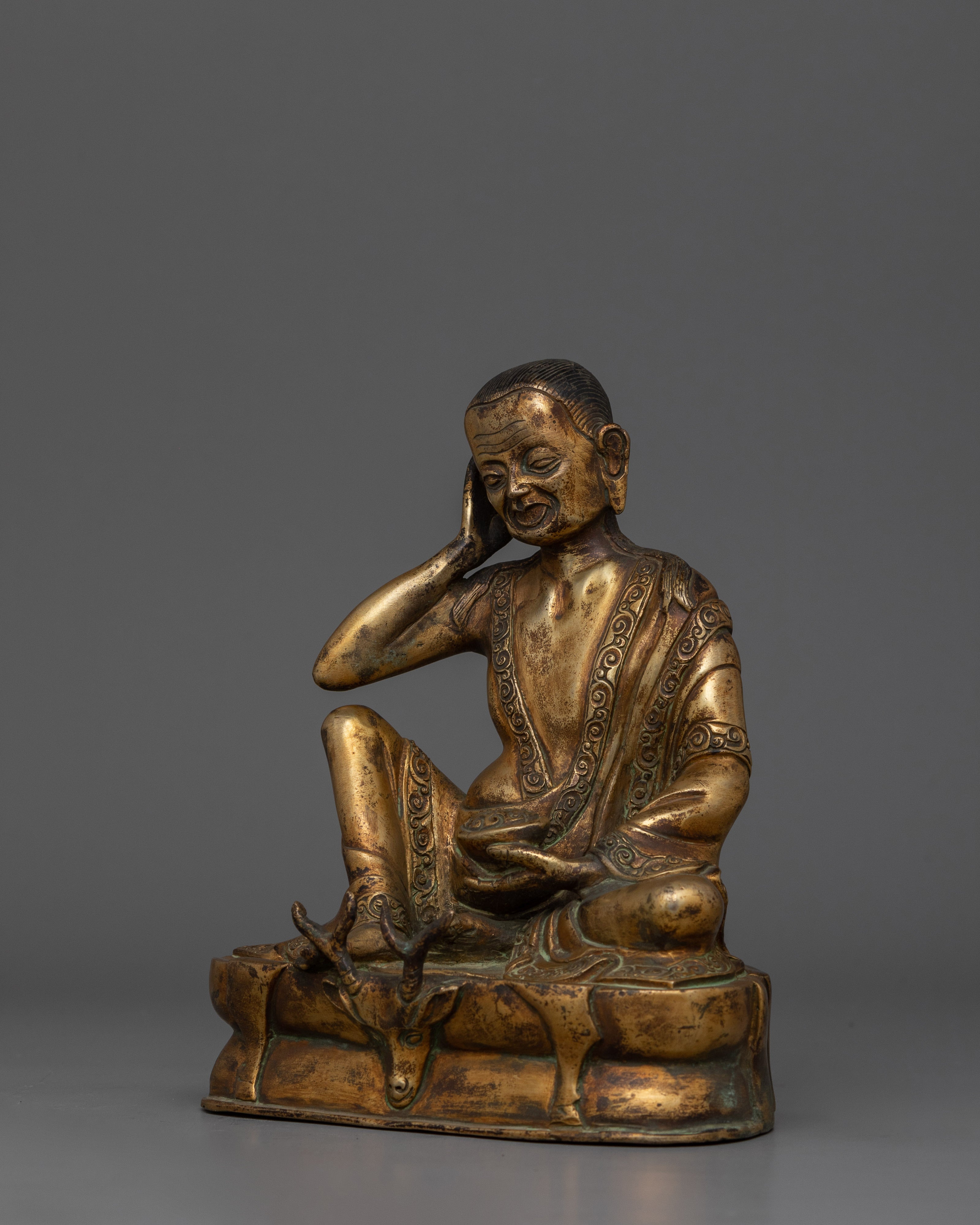 Himalayan Buddhist Master Milarepa statue | The Great Meditation Master