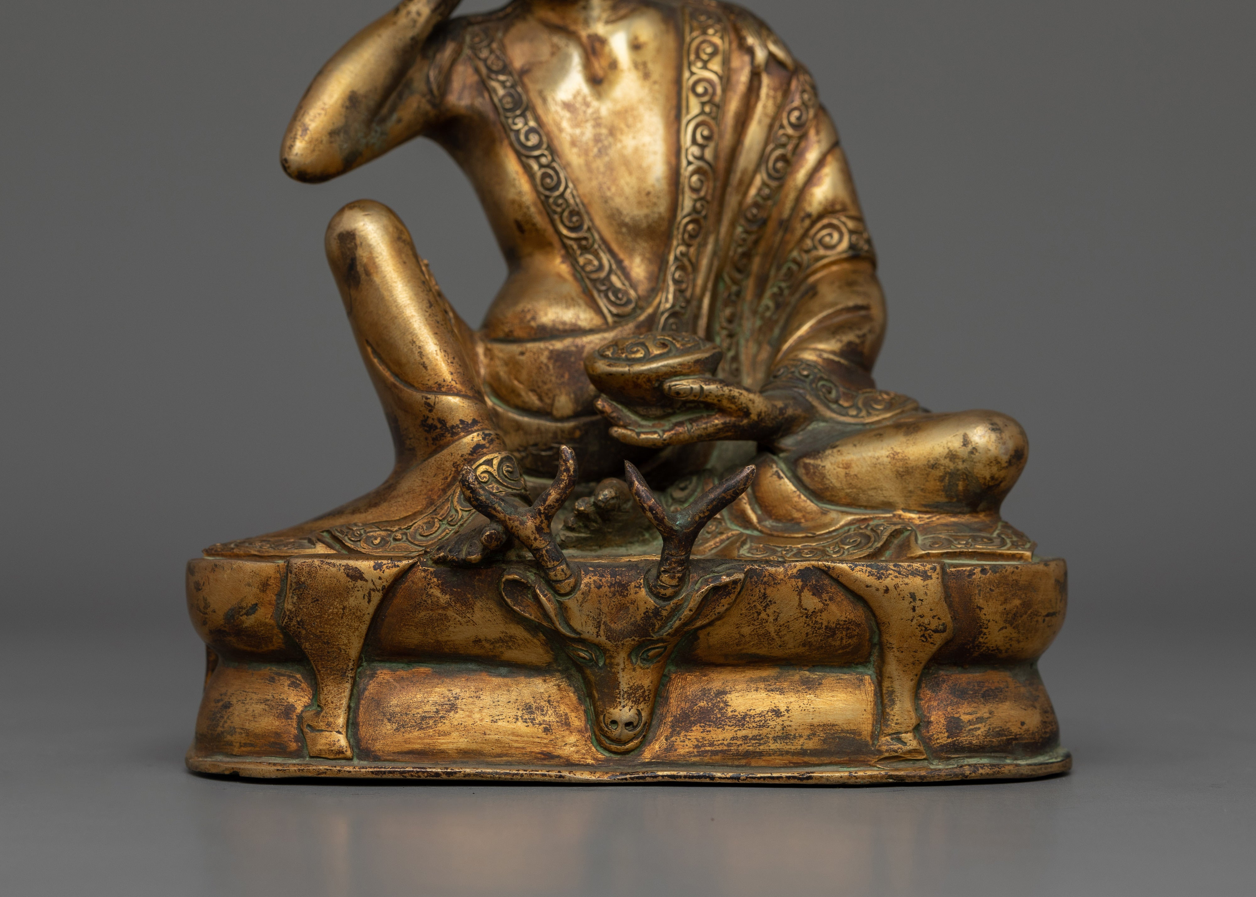 Himalayan Buddhist Master Milarepa statue | The Great Meditation Master