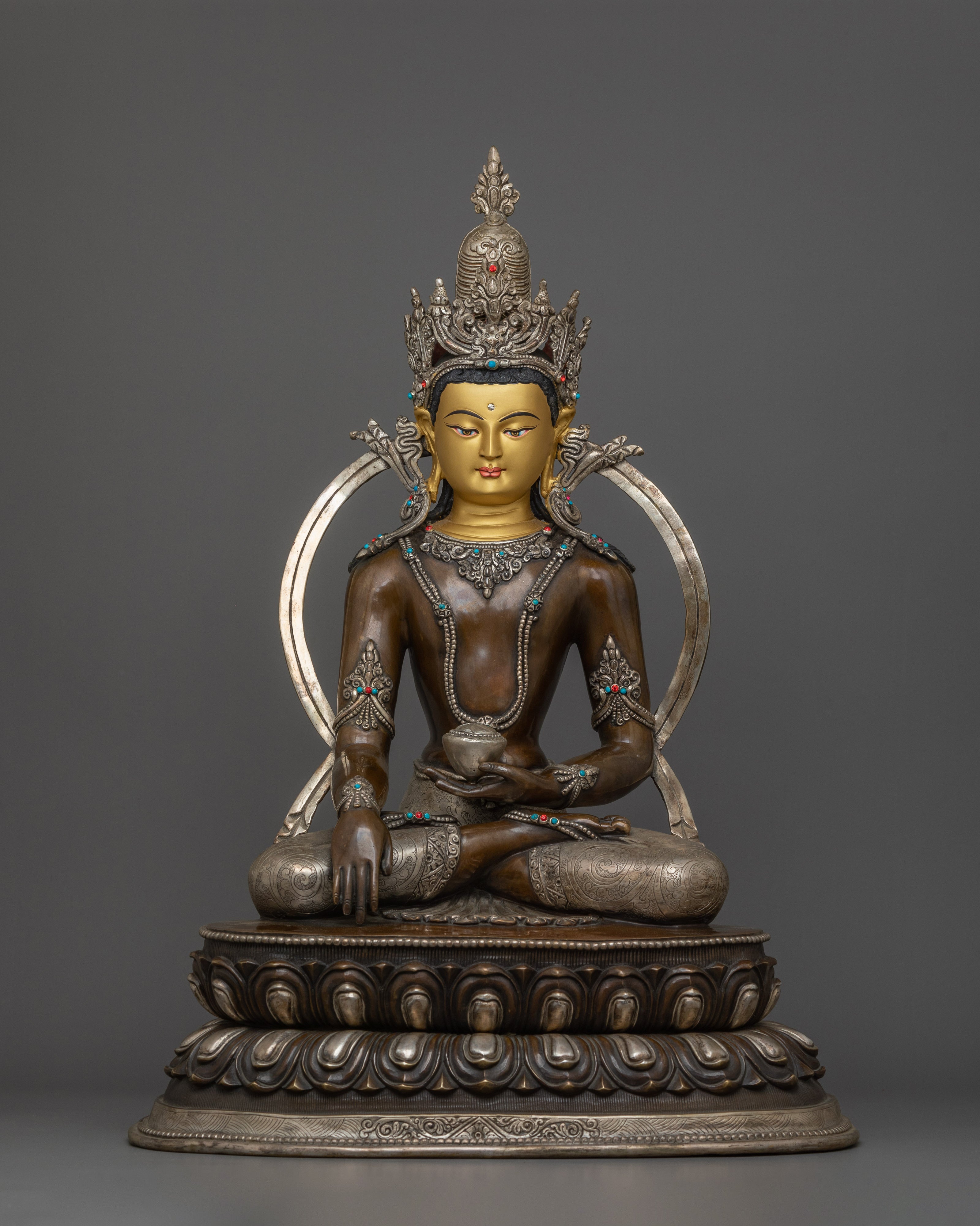 Three Buddha Set with Silver Plated |  Three Enlightened  Buddha