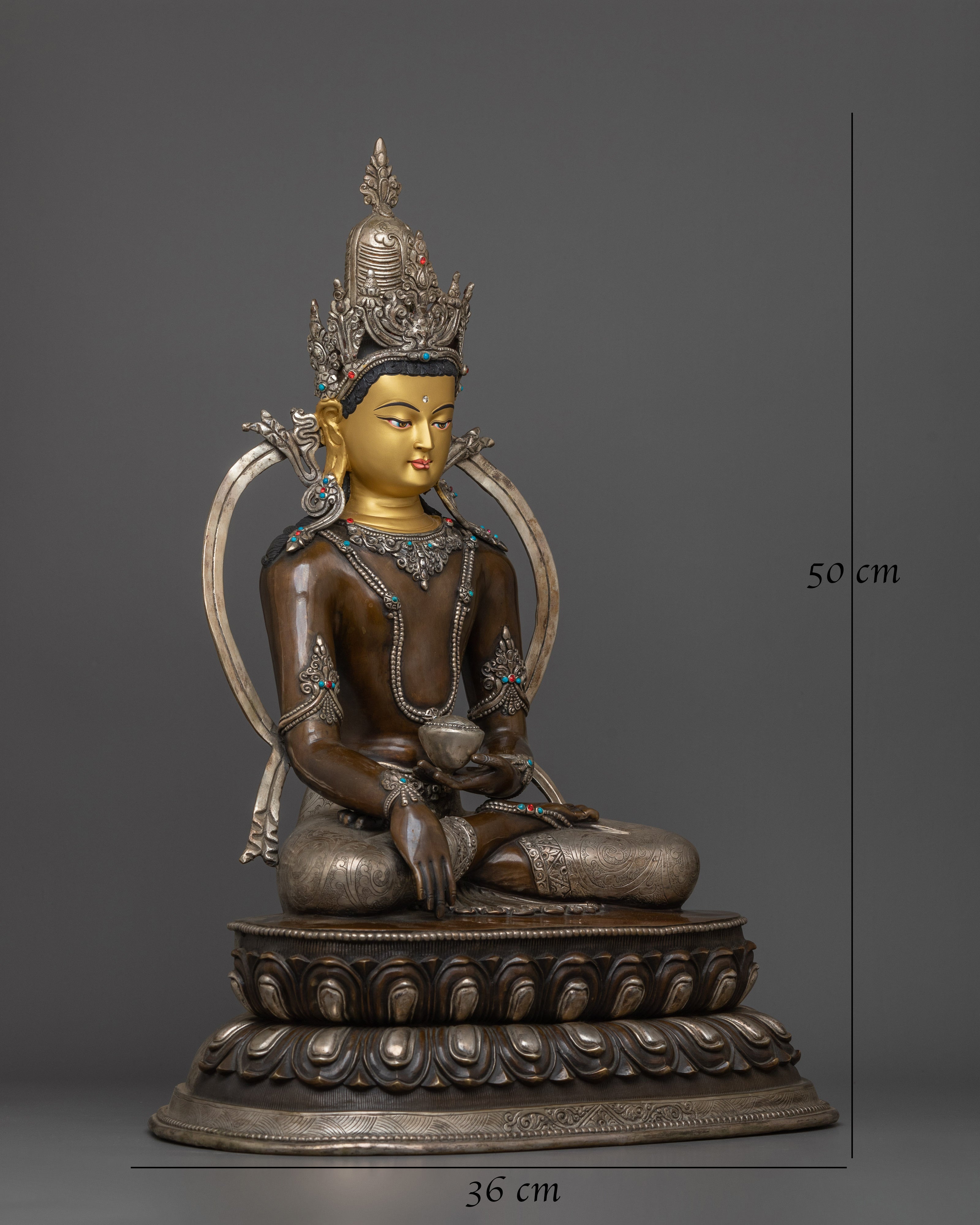 Three Buddha Set with Silver Plated |  Three Enlightened  Buddha