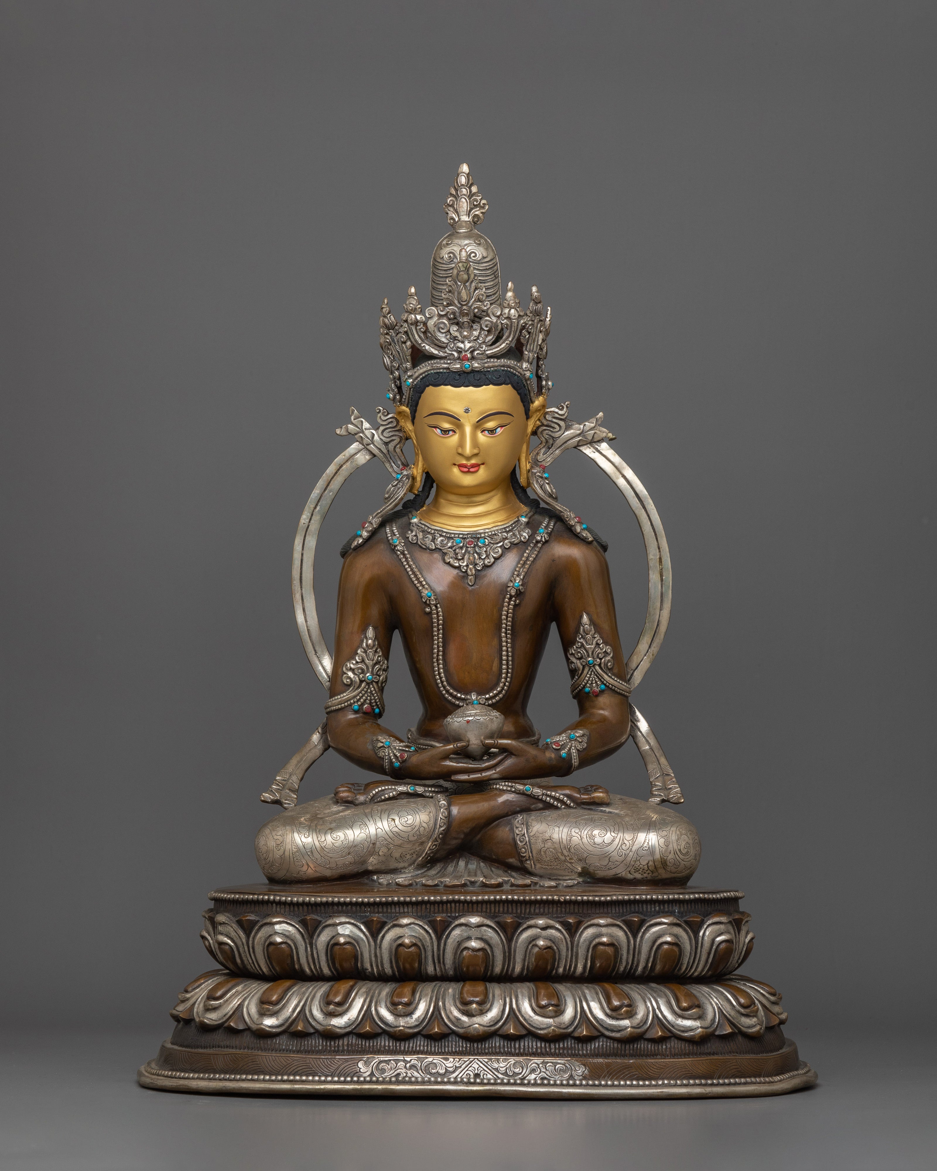 Three Buddha Set with Silver Plated | Three Enlightened Buddha