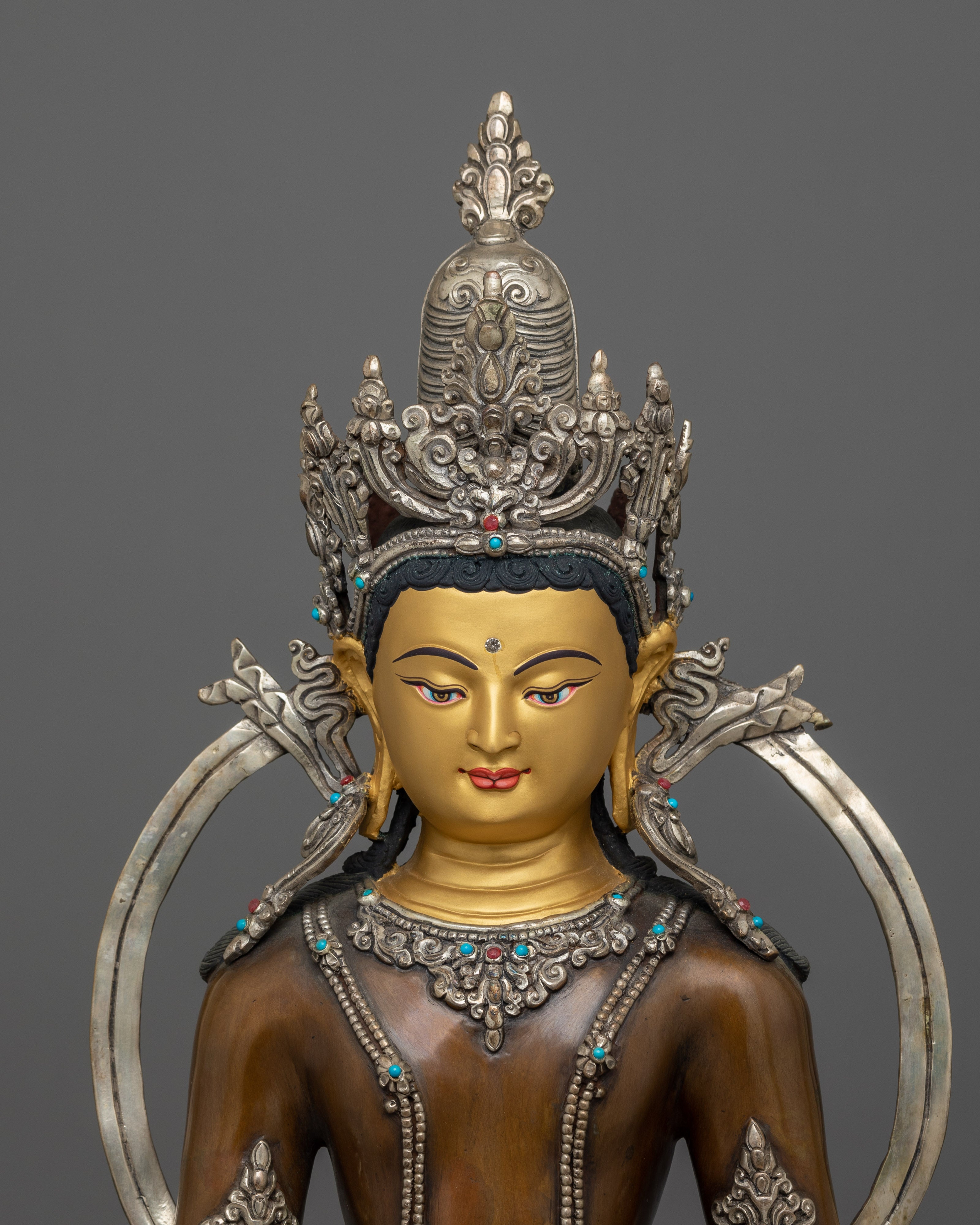 Three Buddha Set with Silver Plated |  Three Enlightened  Buddha