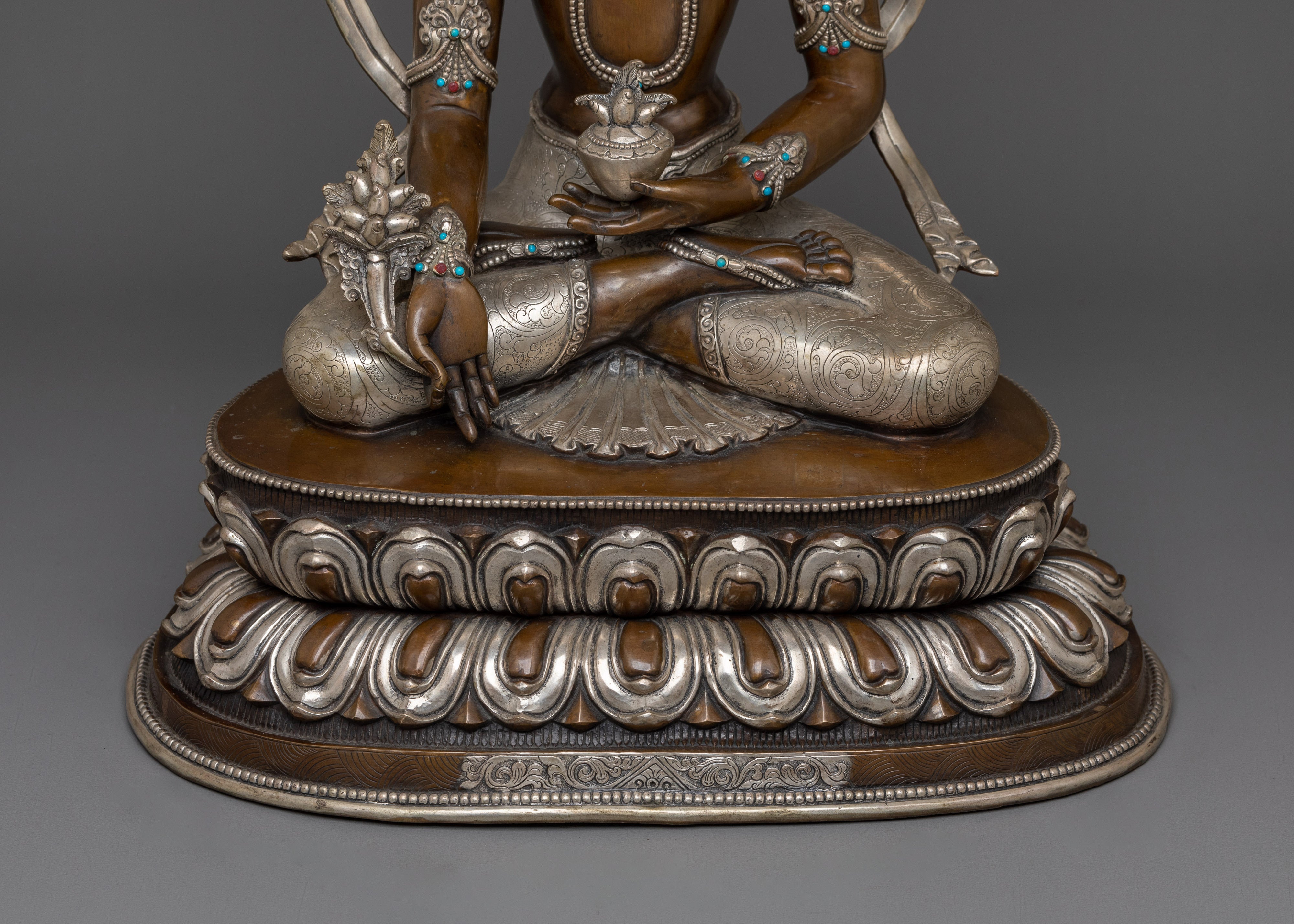 Three Buddha Set with Silver Plated |  Three Enlightened  Buddha