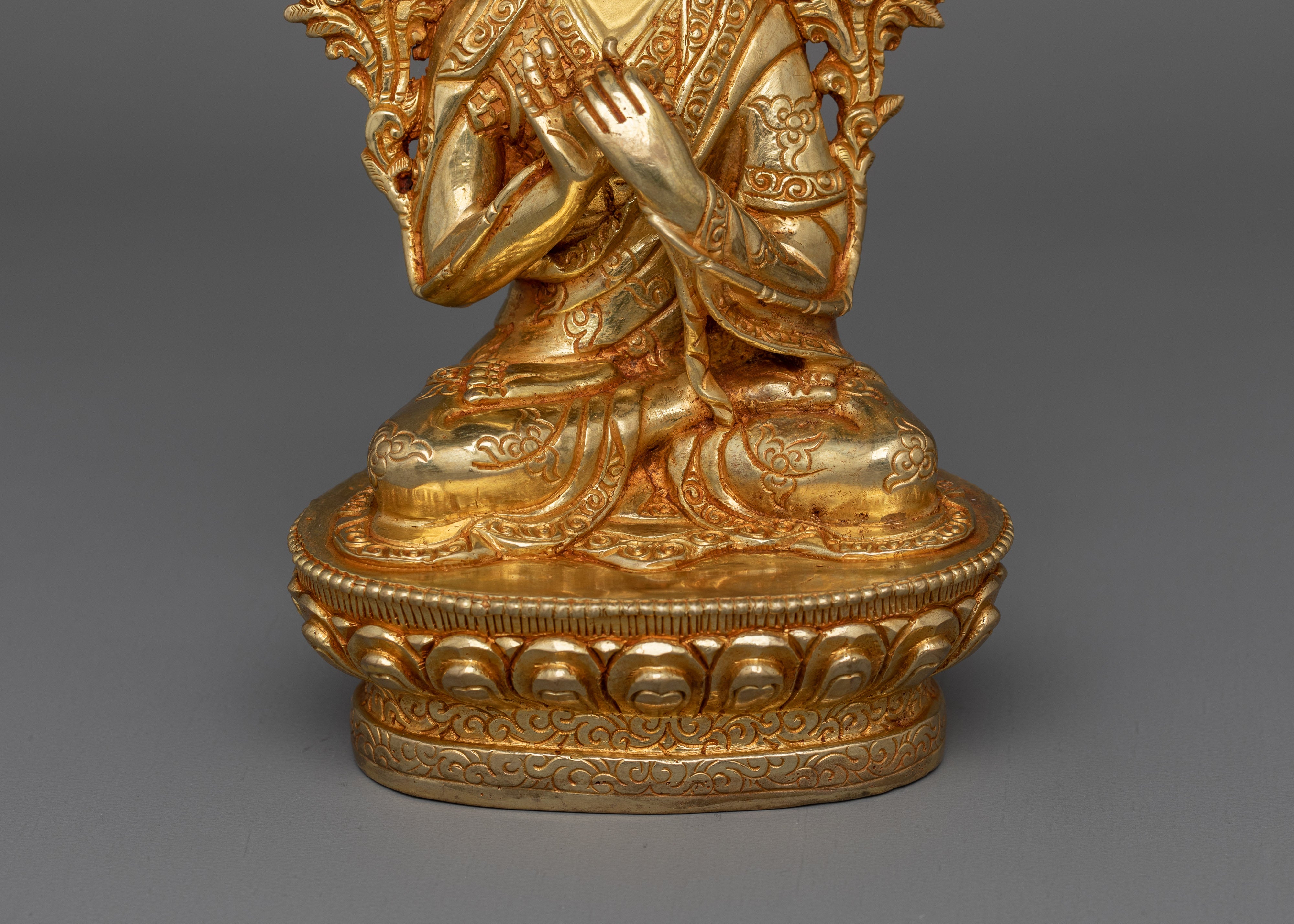 Handmade Statue Set of Tsong khapa | The Ocean of Wisdom