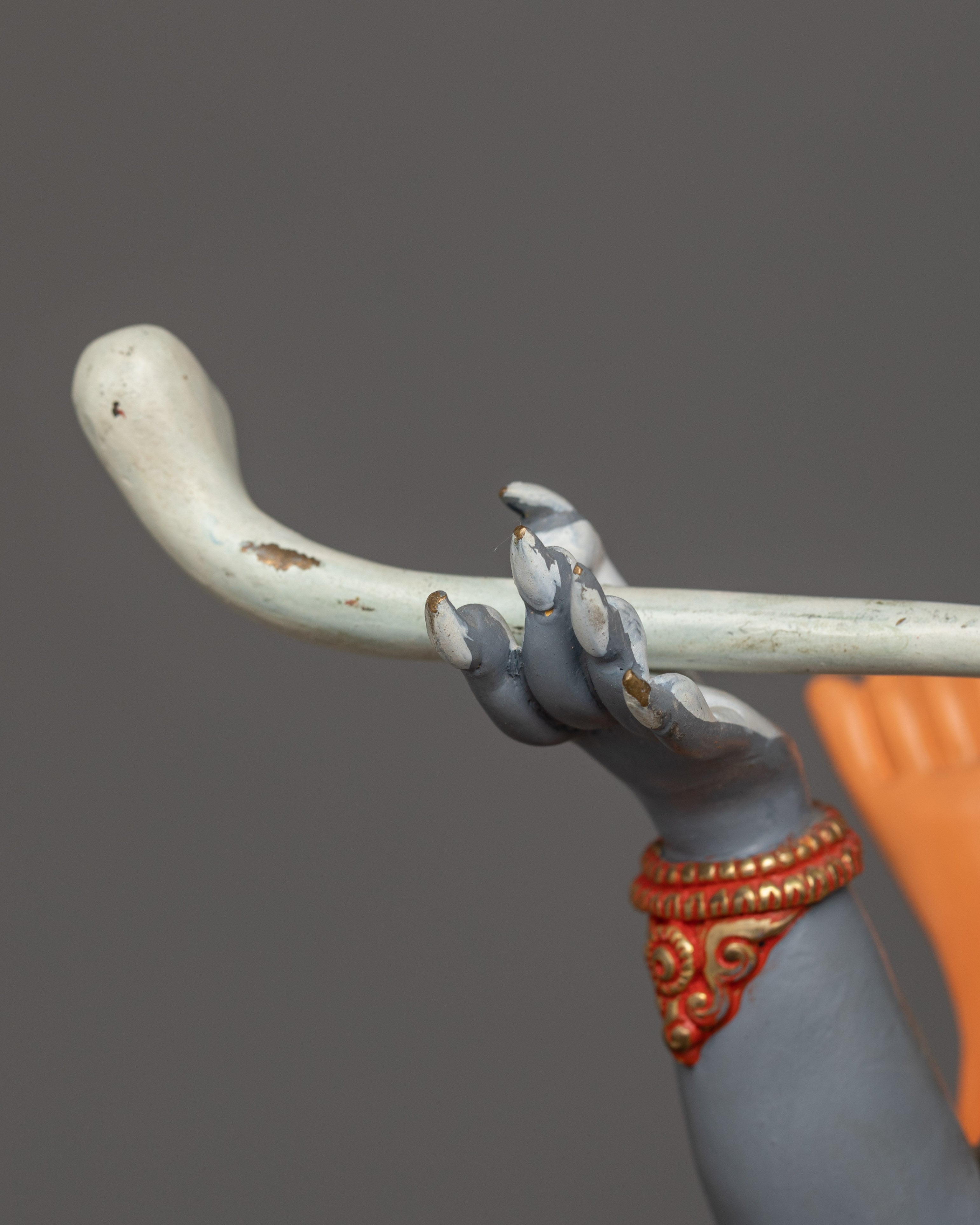 Beautiful Acrylic Painting Brahmanrupa Mahakala Statue | The Protector in Brahmin Form