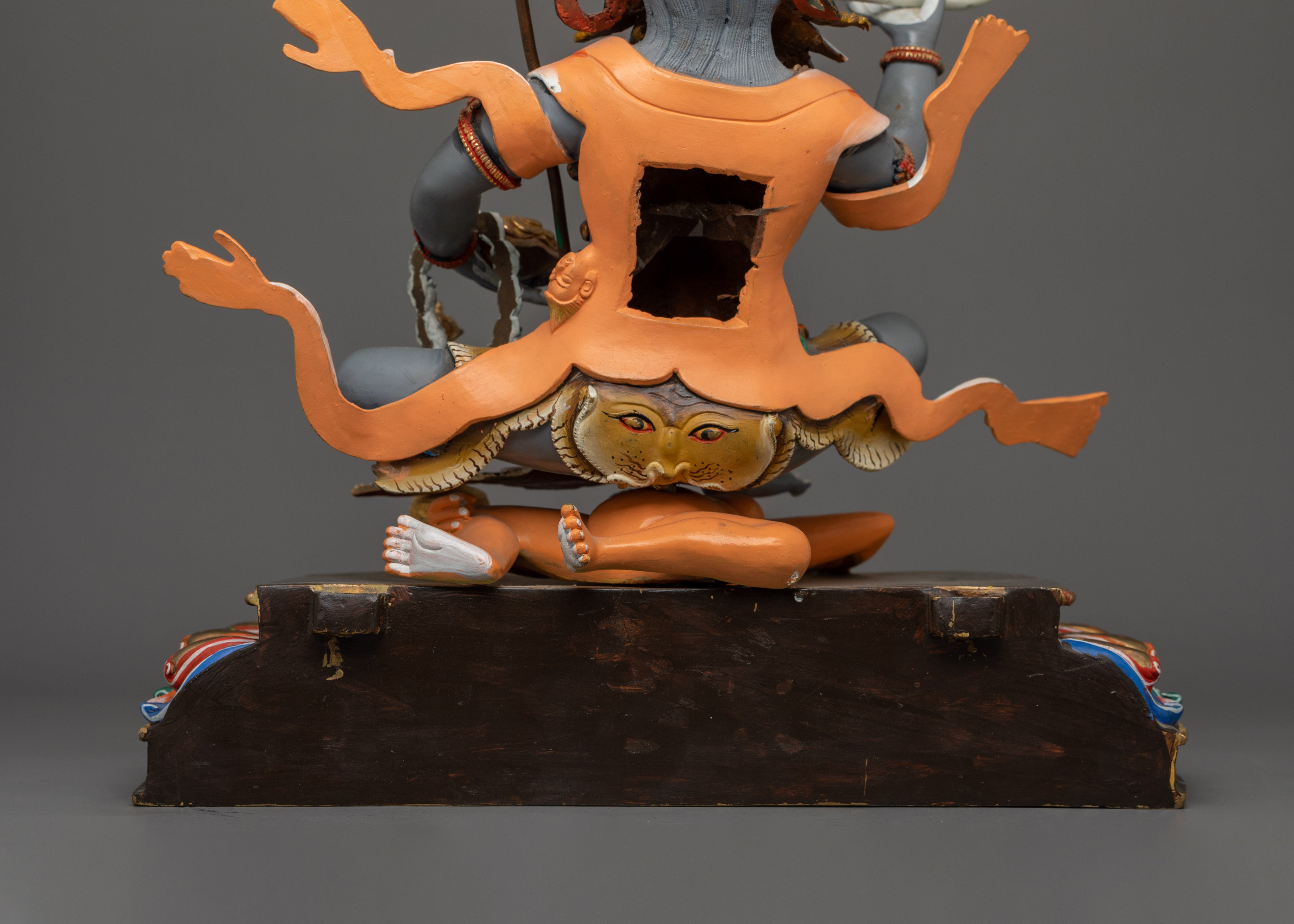 Beautiful Acrylic Painting Brahmanrupa Mahakala Statue | The Protector in Brahmin Form