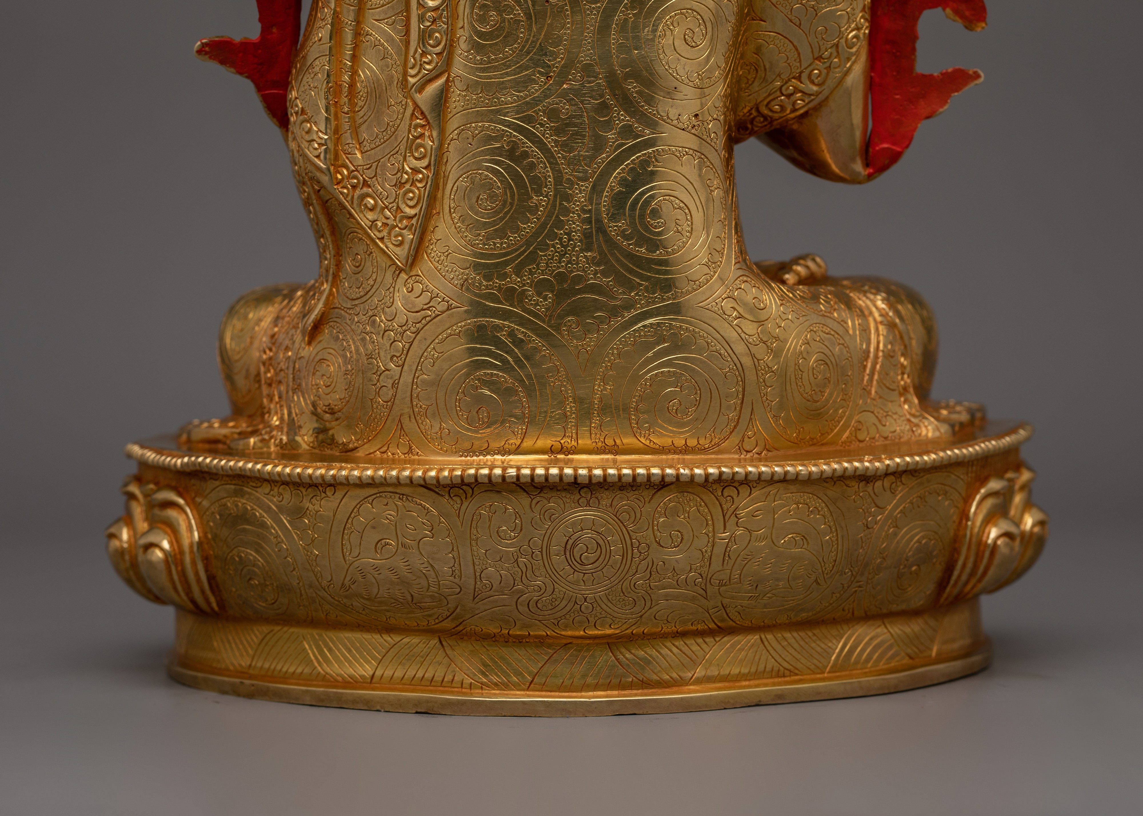 24K Gold Gilded Tsong Khapa Statue | Guru of Tibetan Buddhist Teachings