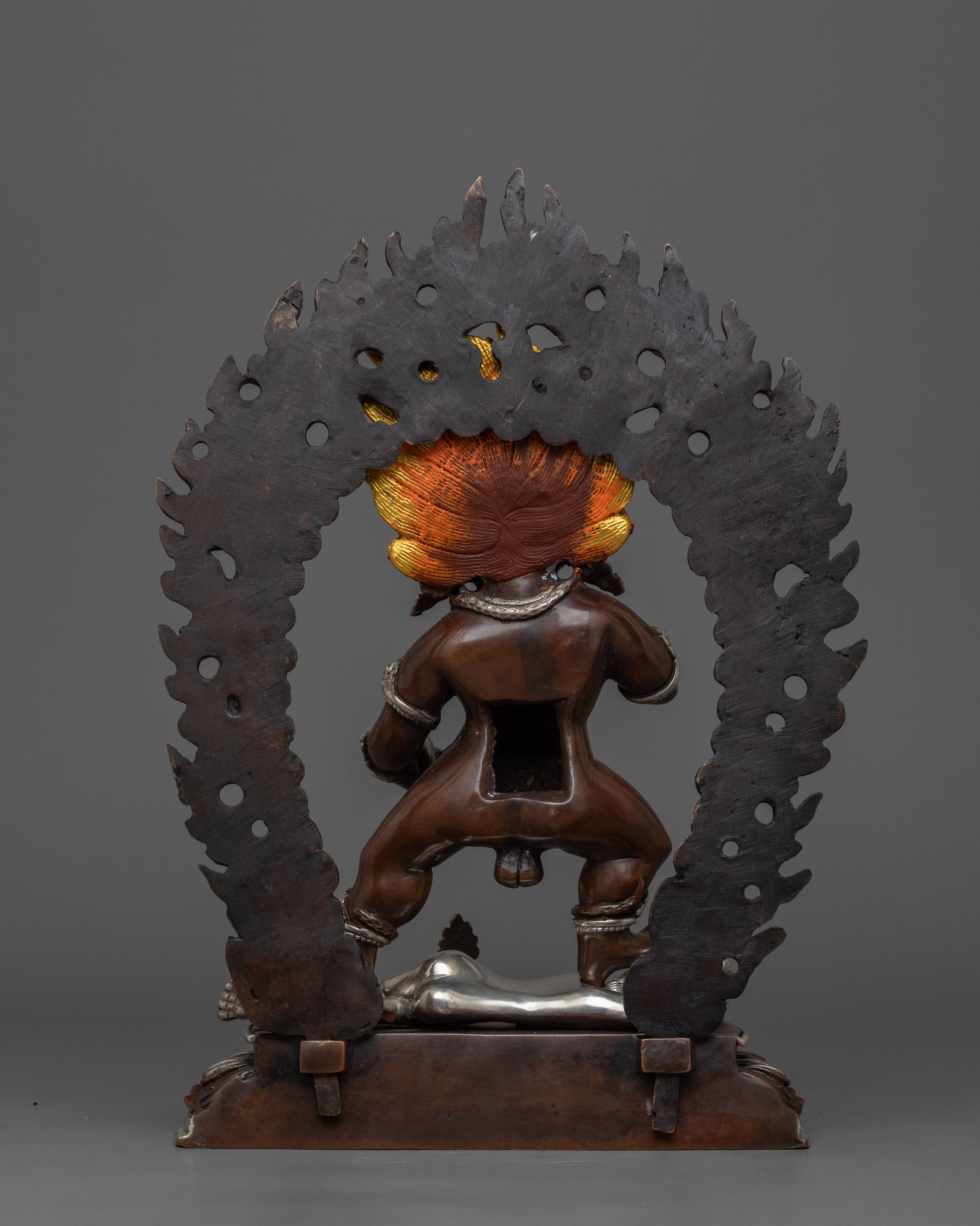 Traditional Nagpo Dzambhala Statue | The Wrathful Wealth Deity