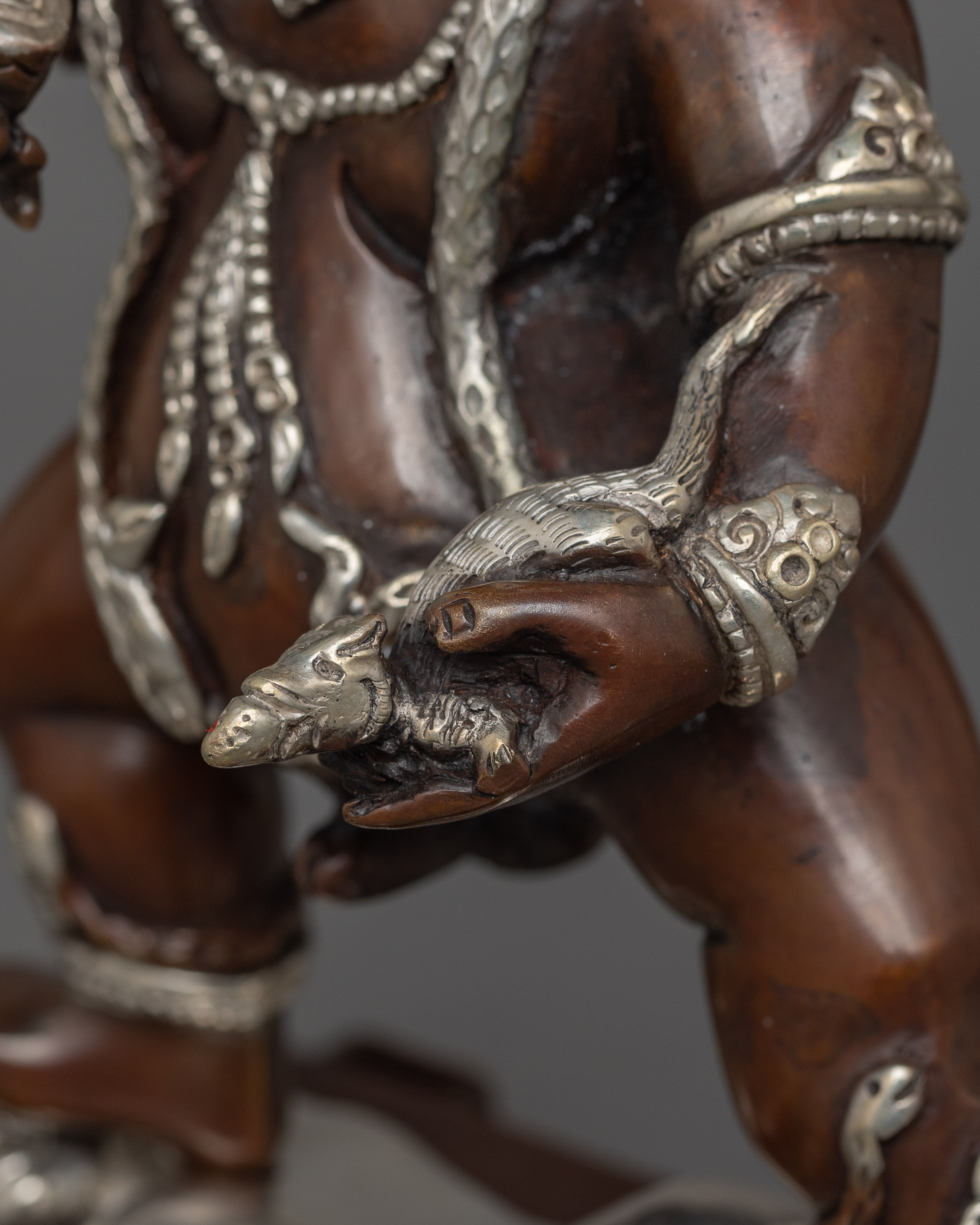 Traditional Nagpo Dzambhala Statue | The Wrathful Wealth Deity