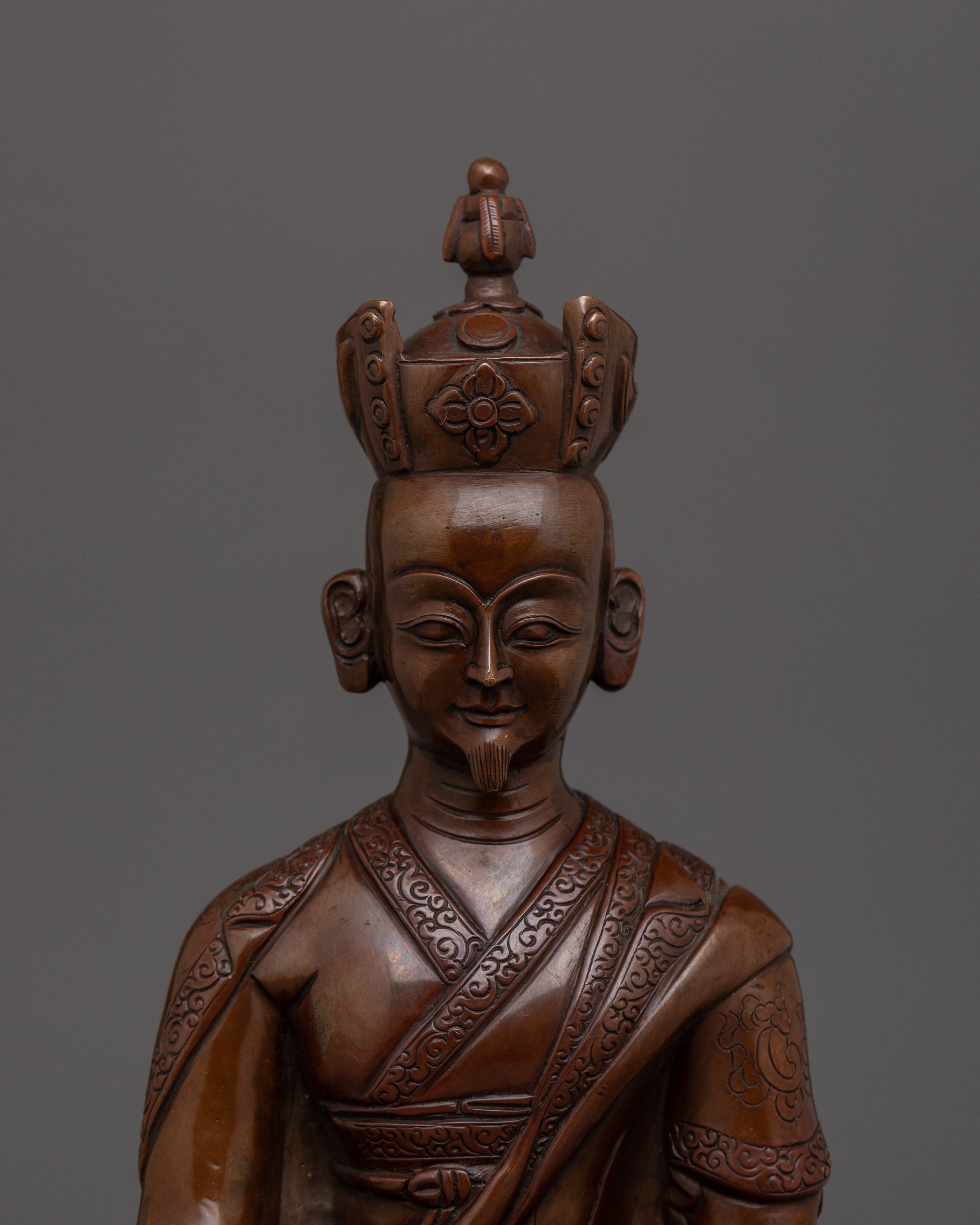 Handmade Sculpture of Tibetan Master Karmapa | Buddhist Master Statue