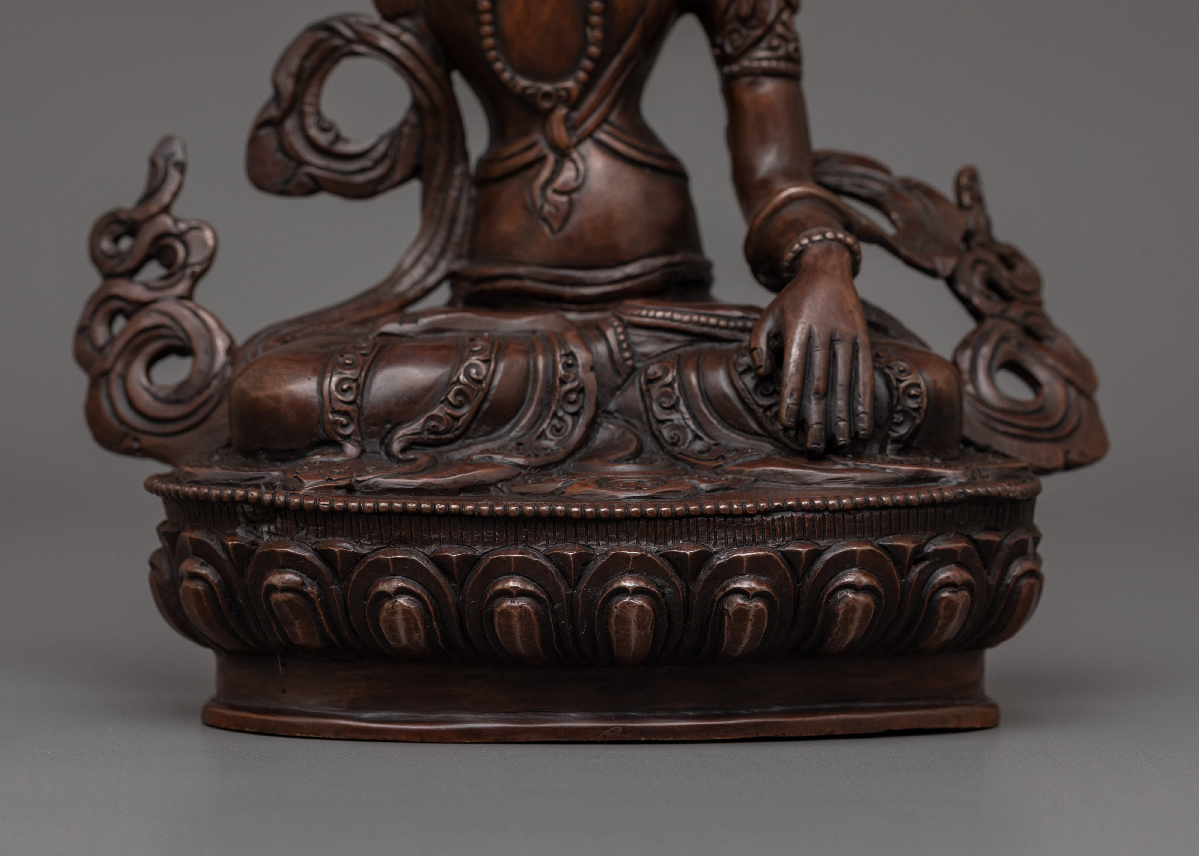 Handmade Statue of Bodhisattva | Oxidized Copper Body