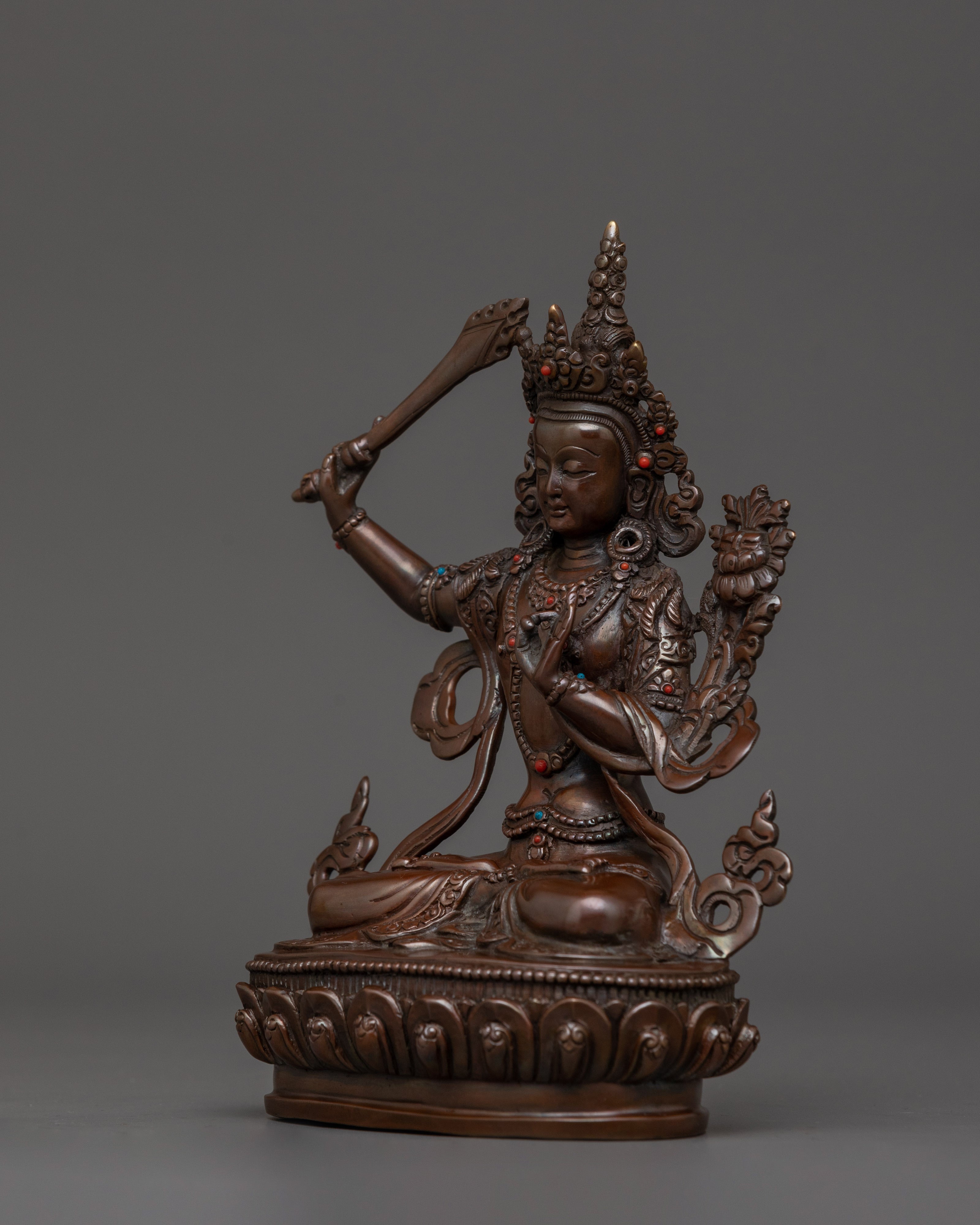 Sculpture of Tibetan Buddhist Manjushri | The Embodiment of Insight and Compassion