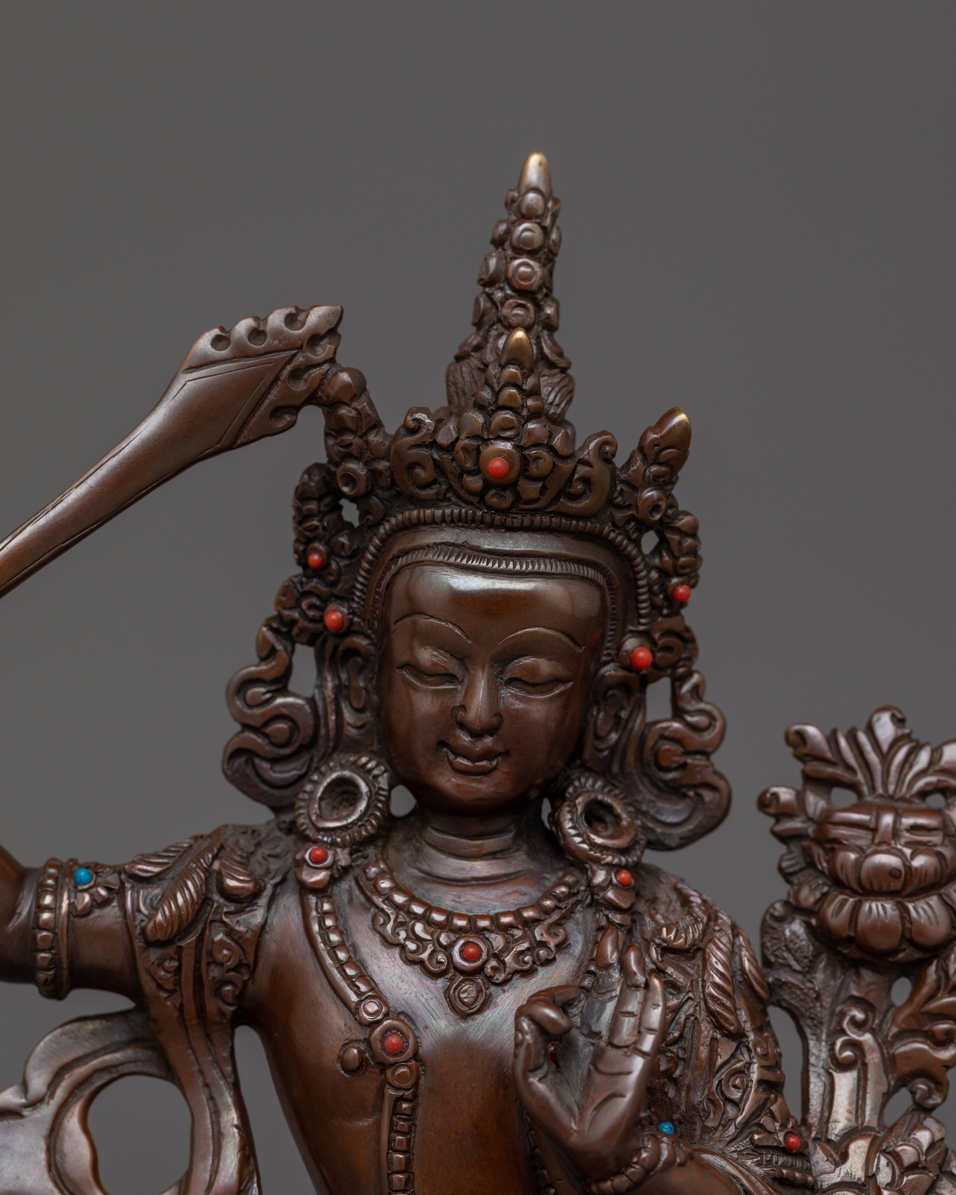Sculpture of Tibetan Buddhist Manjushri | The Embodiment of Insight and Compassion