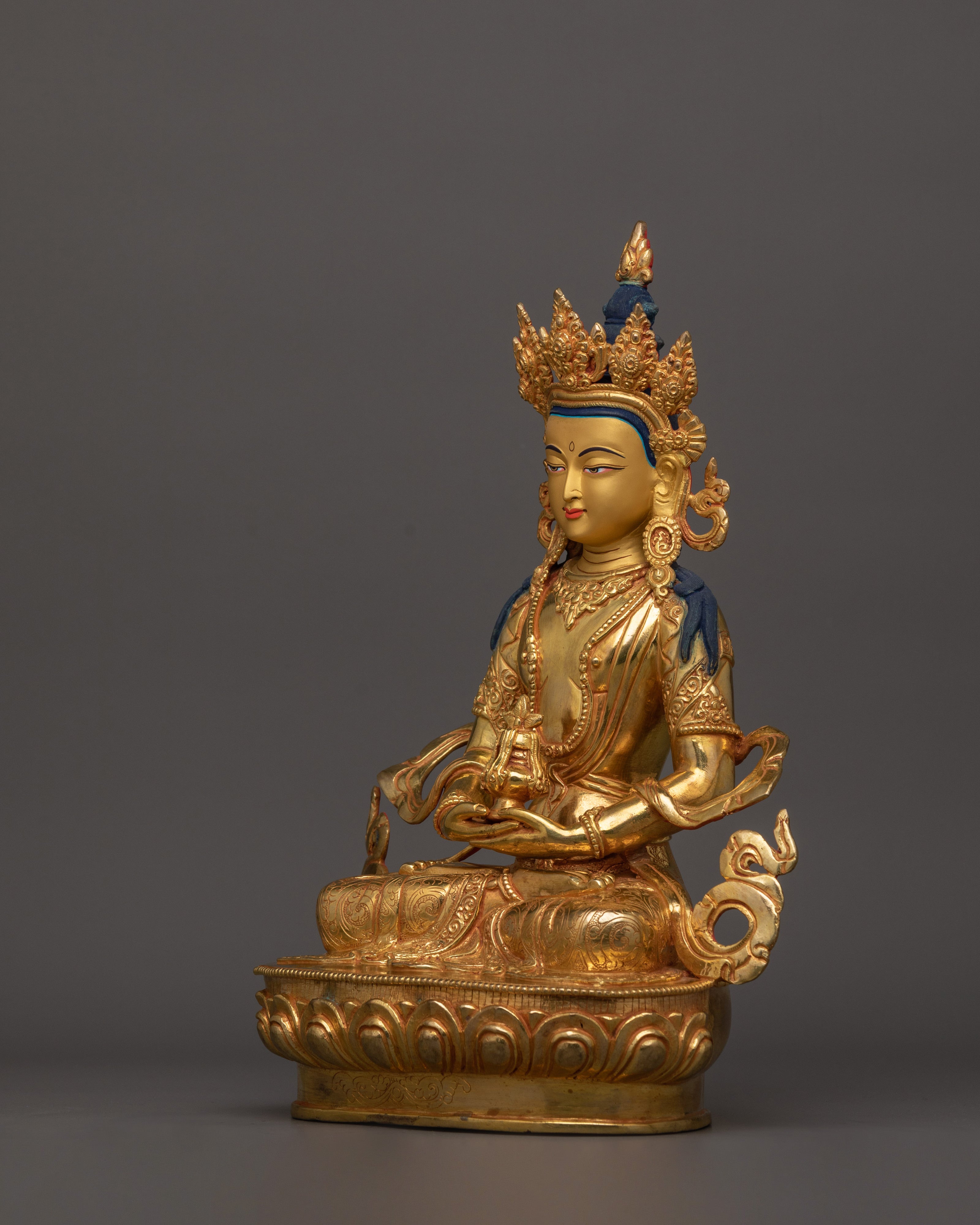 Buddhist Healer Amitayus Sculpture | Embodying Immortality and Wisdom