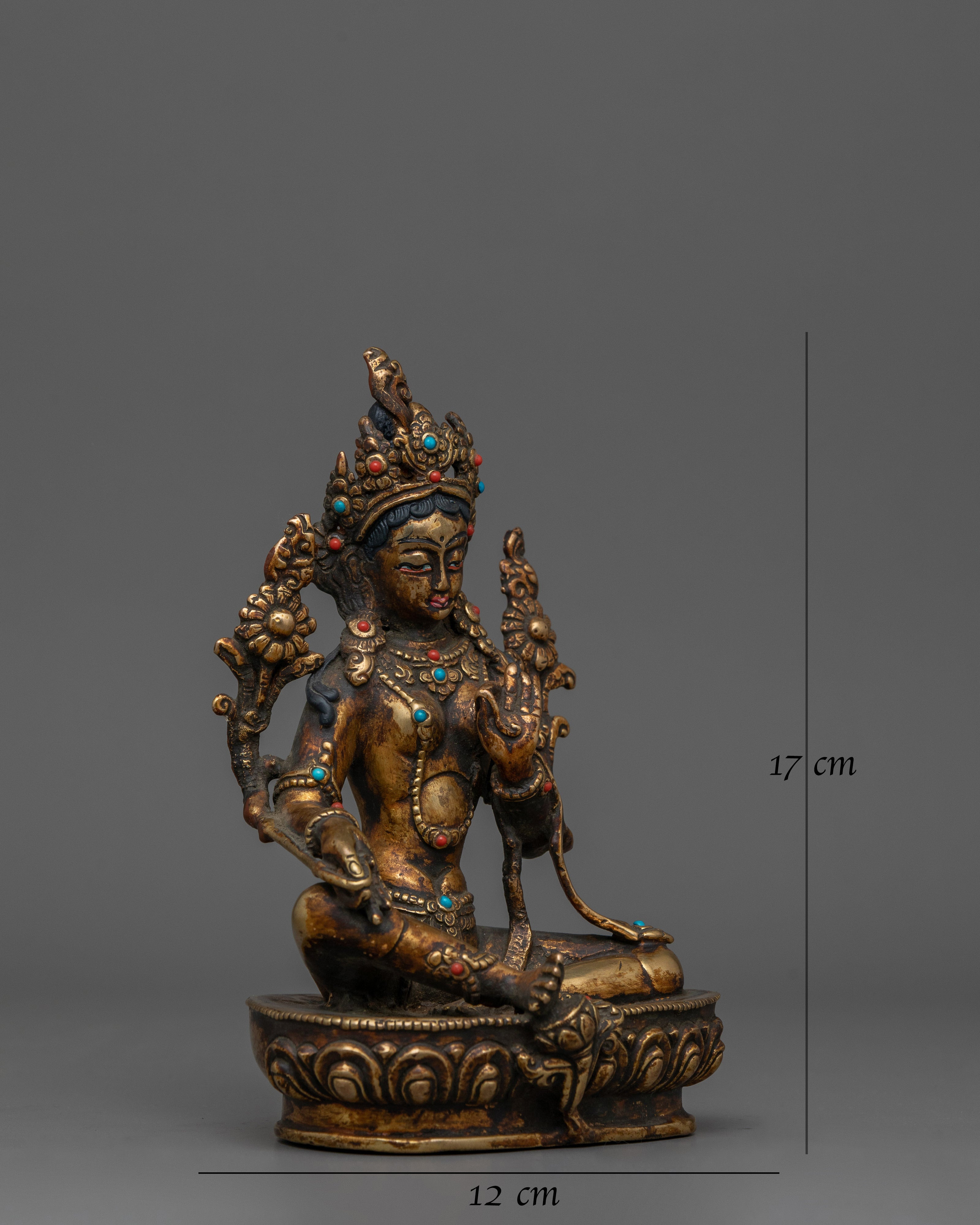 handcrafted-statue-of-green-tara