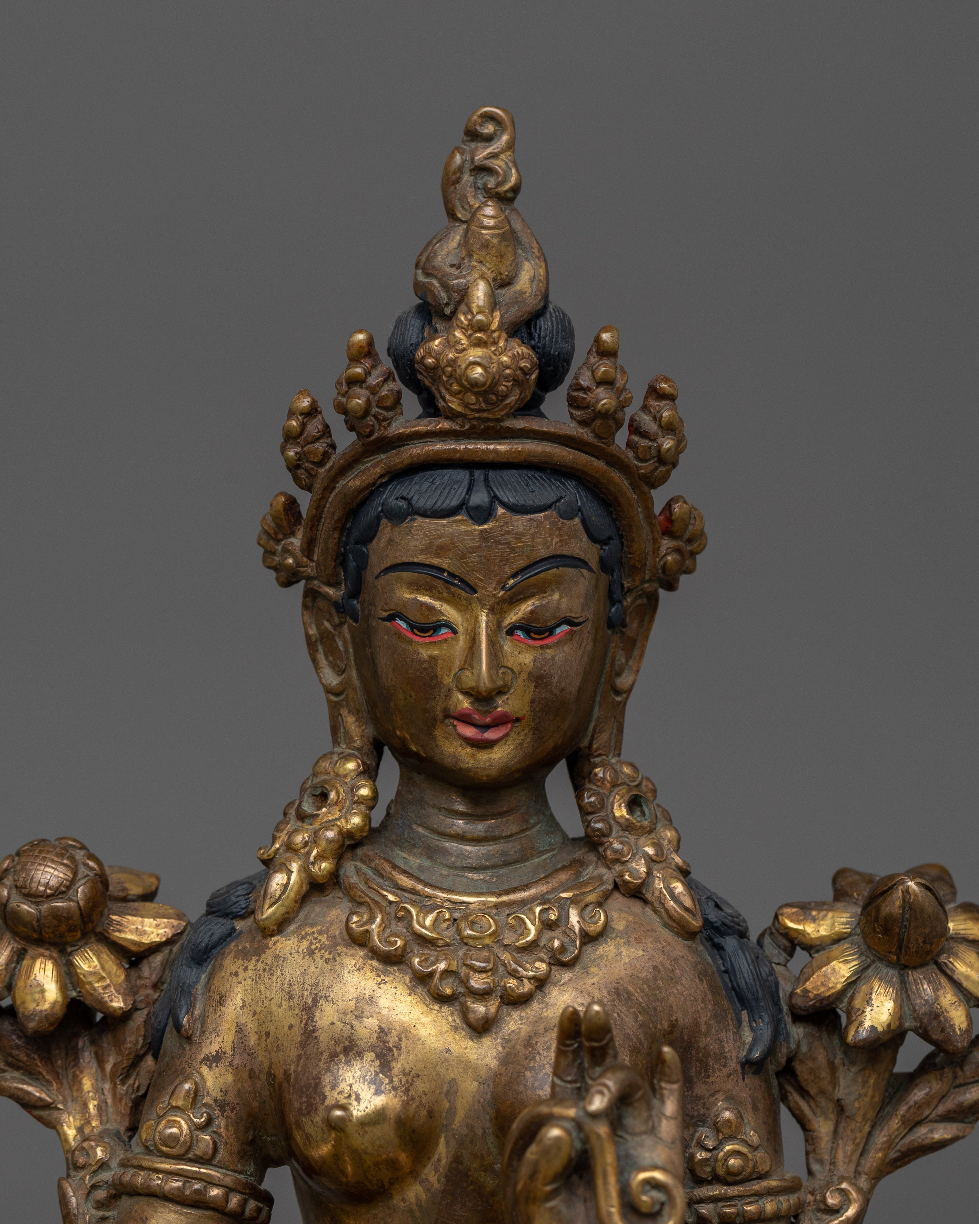 Himalayan Statue of Green Tara | The Goddess of Protection