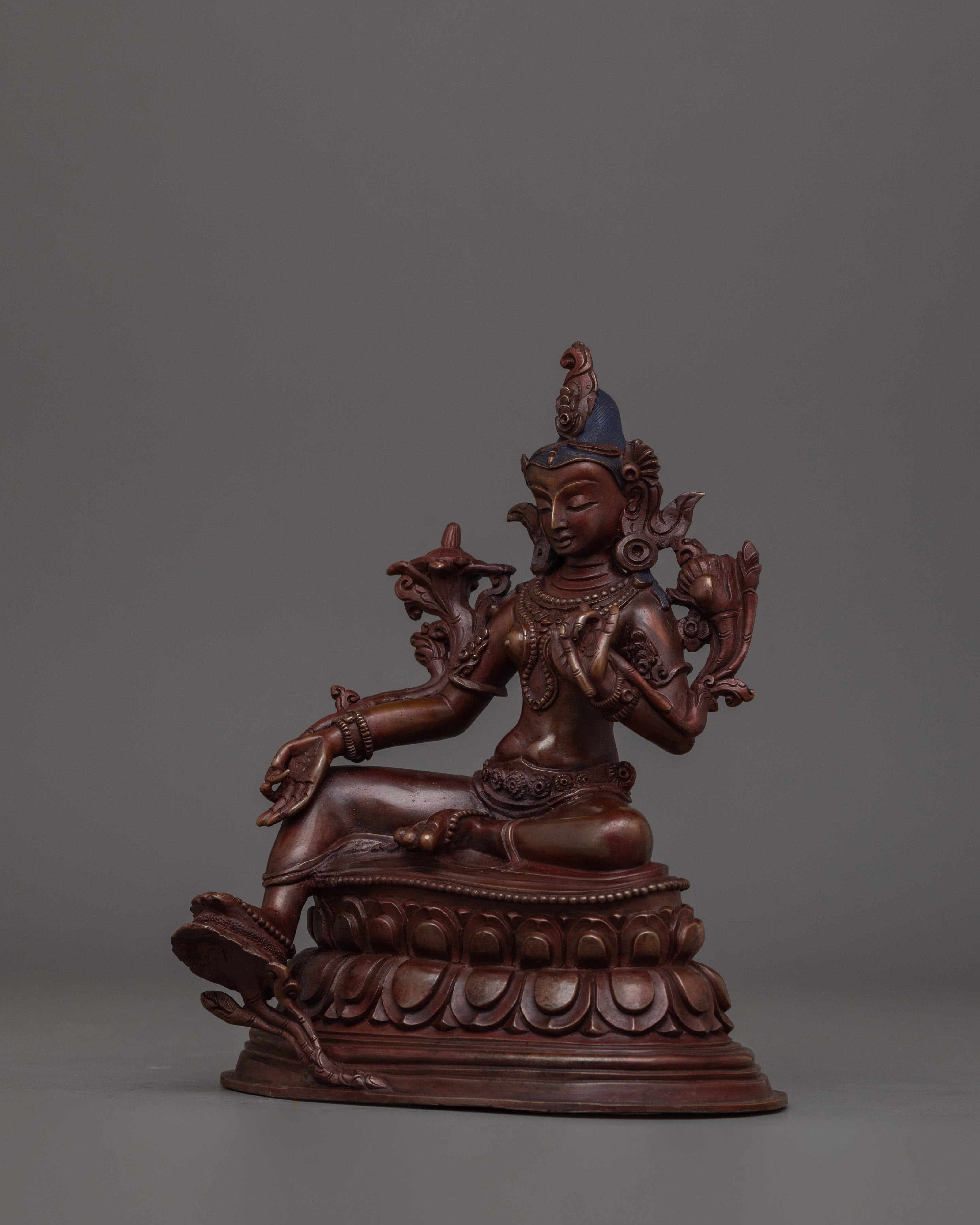 7.3 Inches Small Green Tara Statue | The Swift Liberator and Compassionate Savior