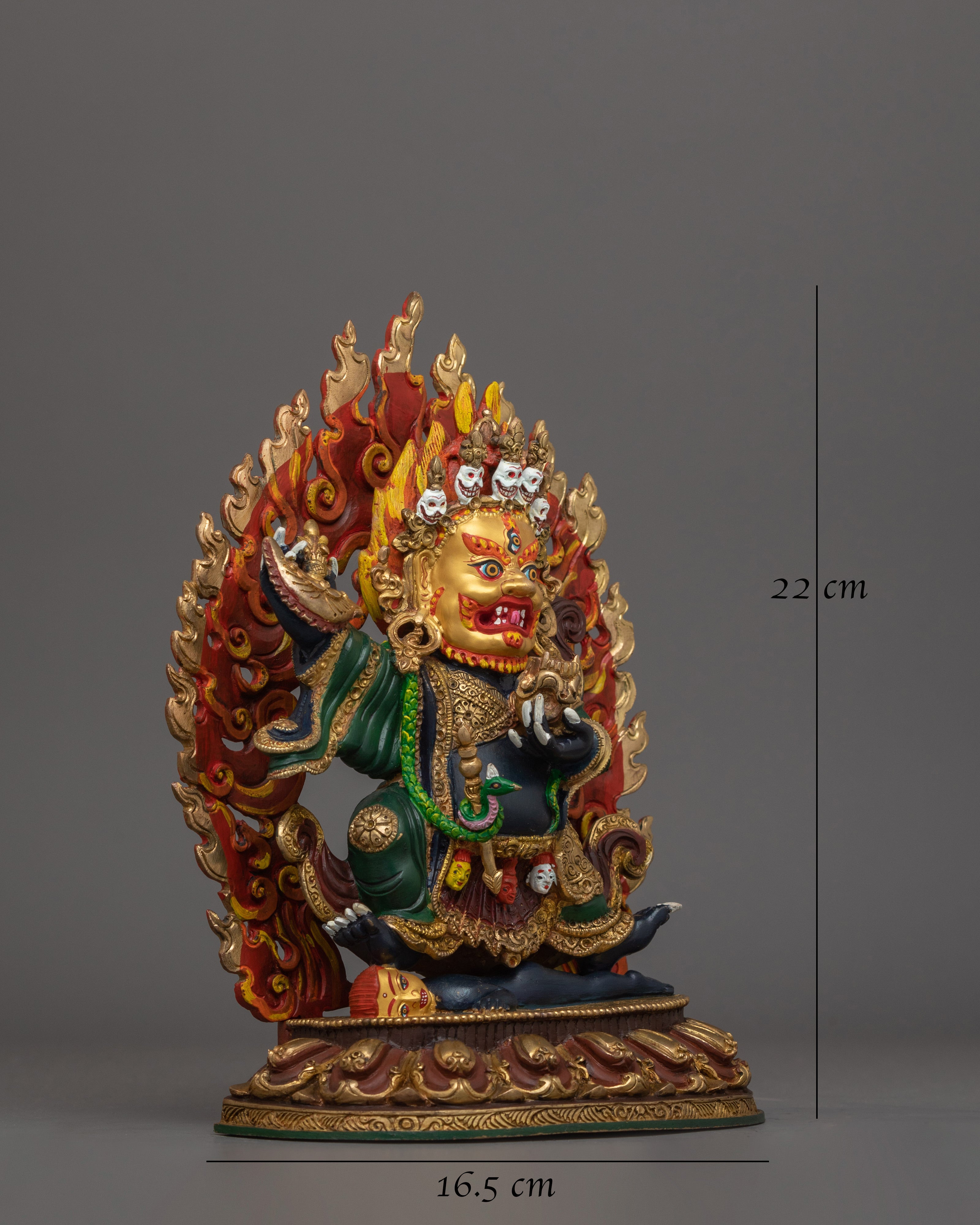 24K Gold Gilded Mahakala Bernagchen