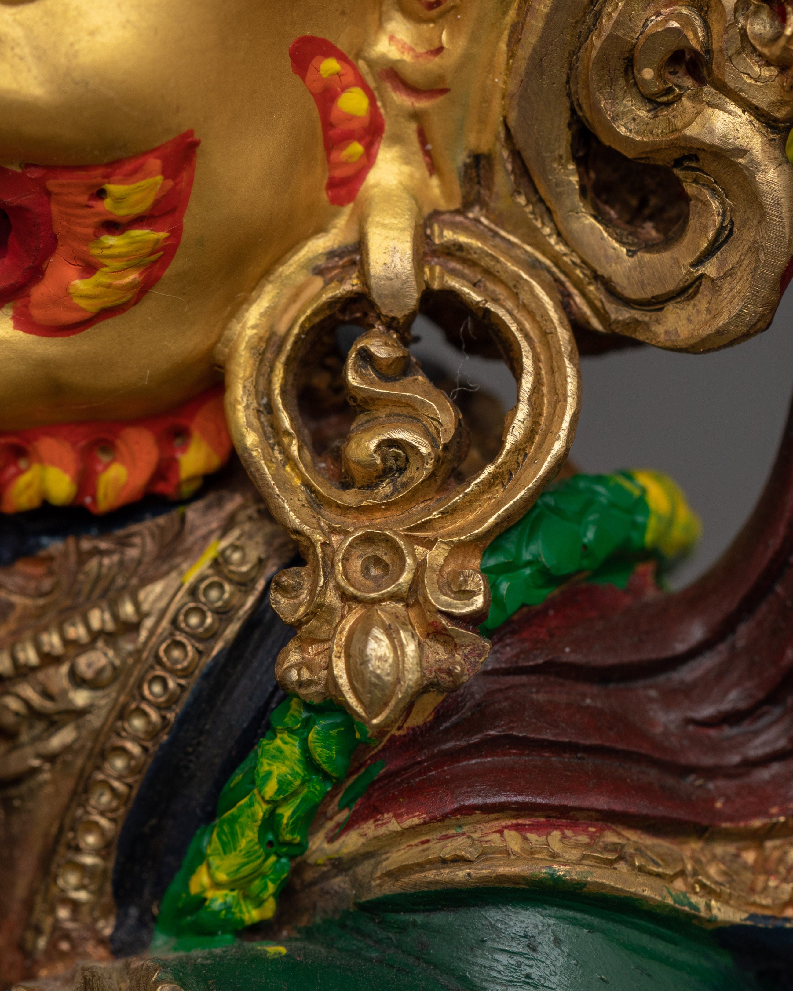24K Gold Gilded Mahakala Bernagchen Statue | Protector of the Karma Kagyu Lineage