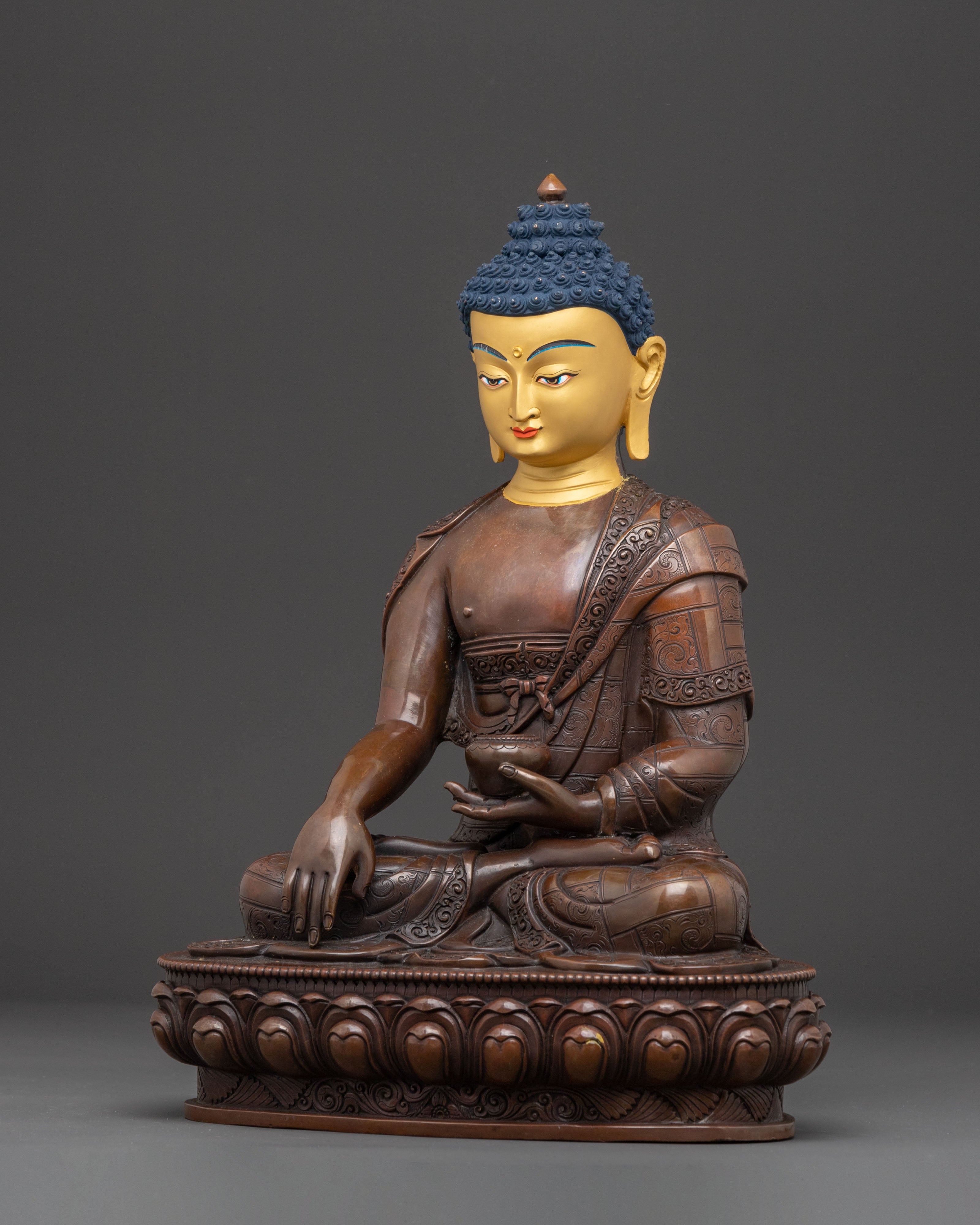 Handmade Tibetan Shakyamuni Buddha Statue | Enlightenment Symbol