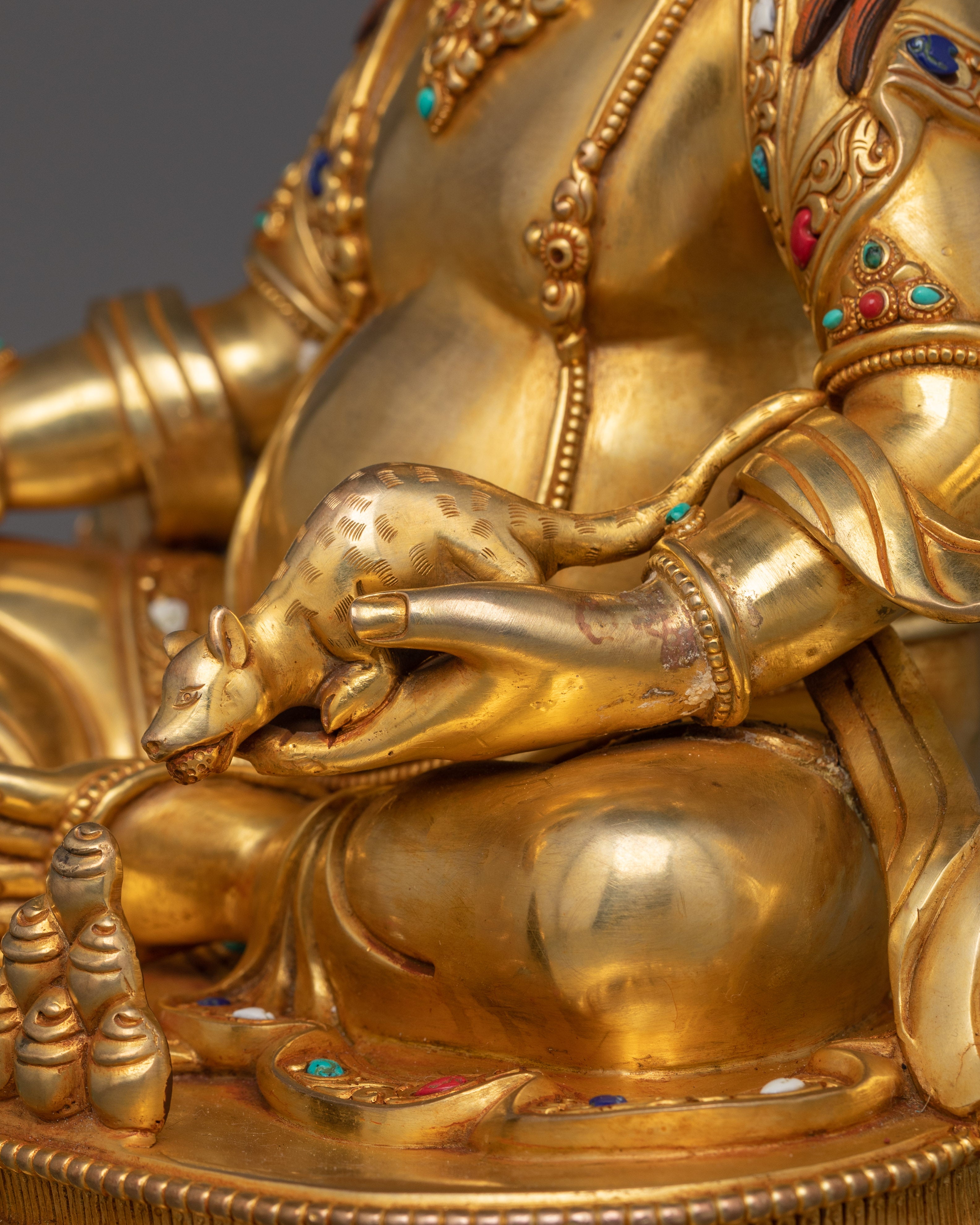 Handcrafted Statue of Dzambhala | Dharma Wealth Deity