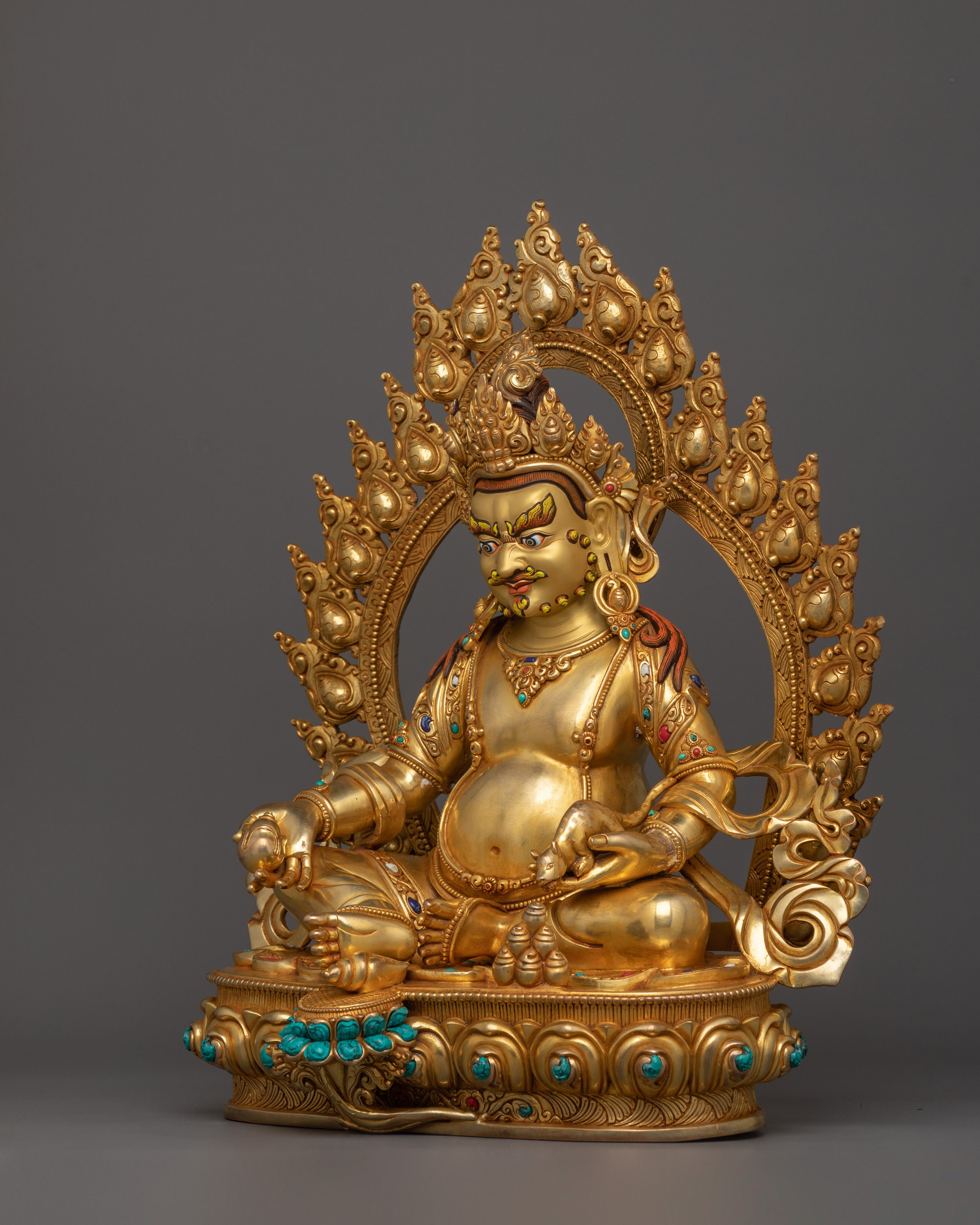 Handcrafted Statue of Dzambhala | Dharma Wealth Deity