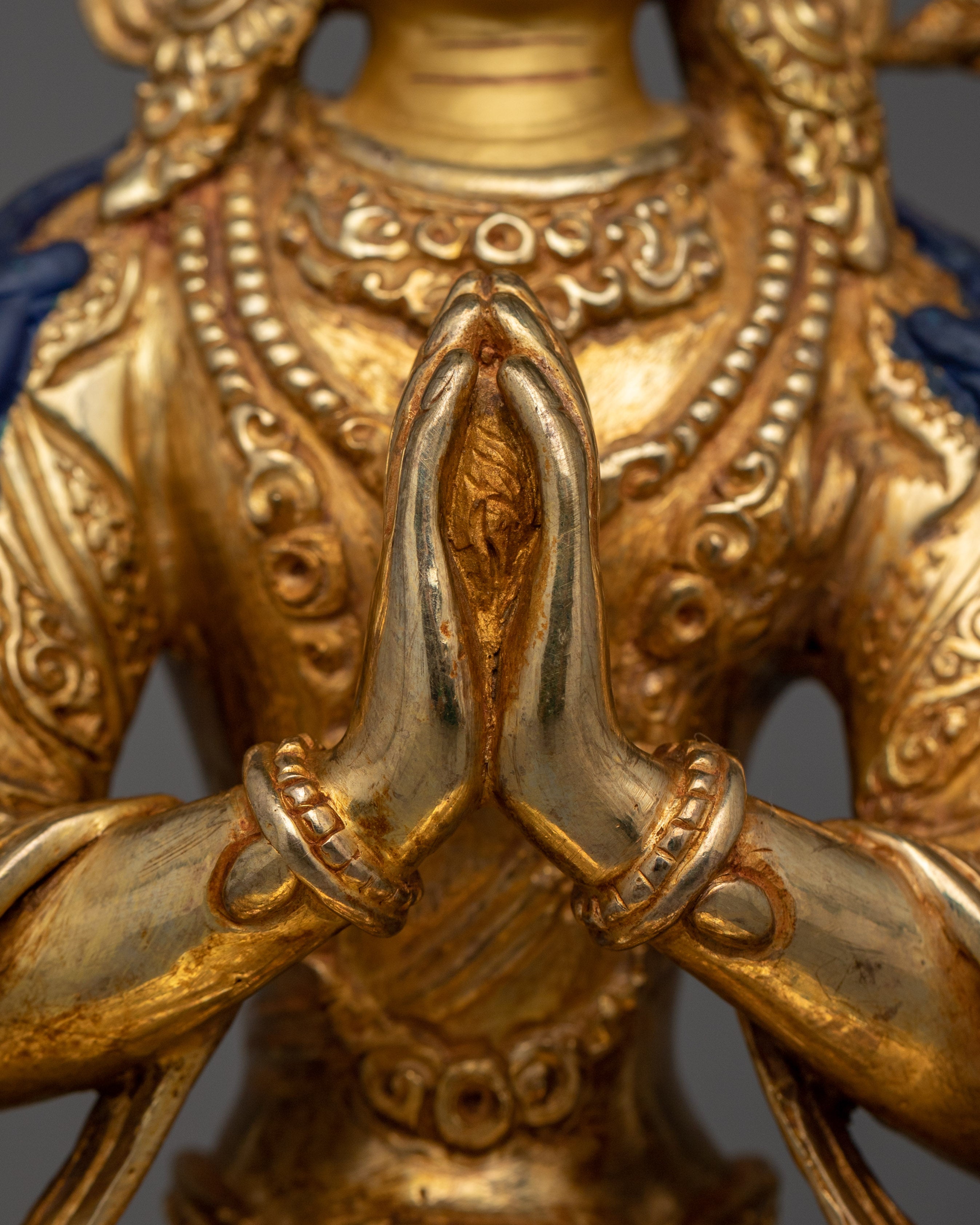 Handmade Himalayan Statue of Chenrezig | Bodhisattva of Compassion