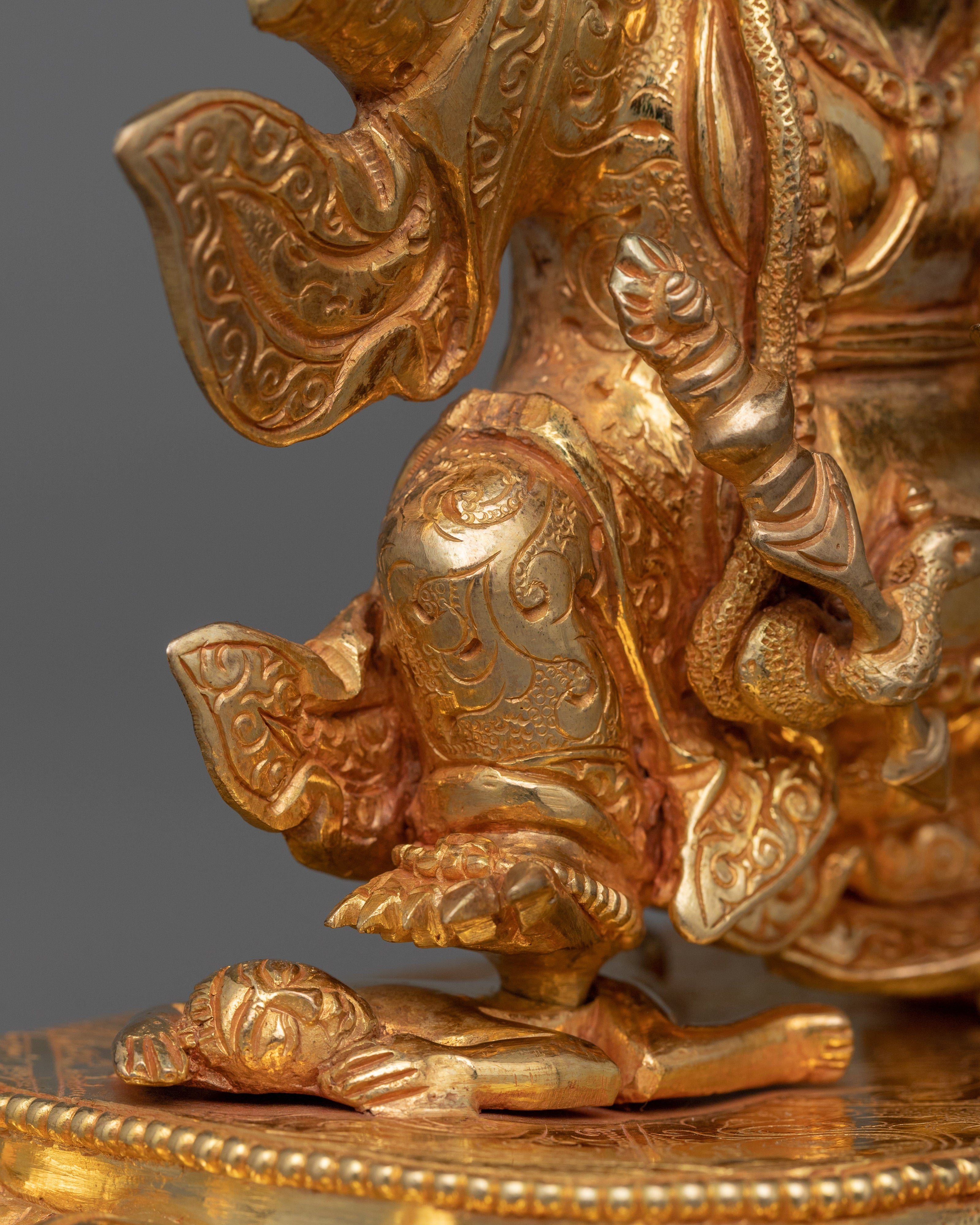 Handmade Statue of Mahakala Bernakchen | Protector Deity