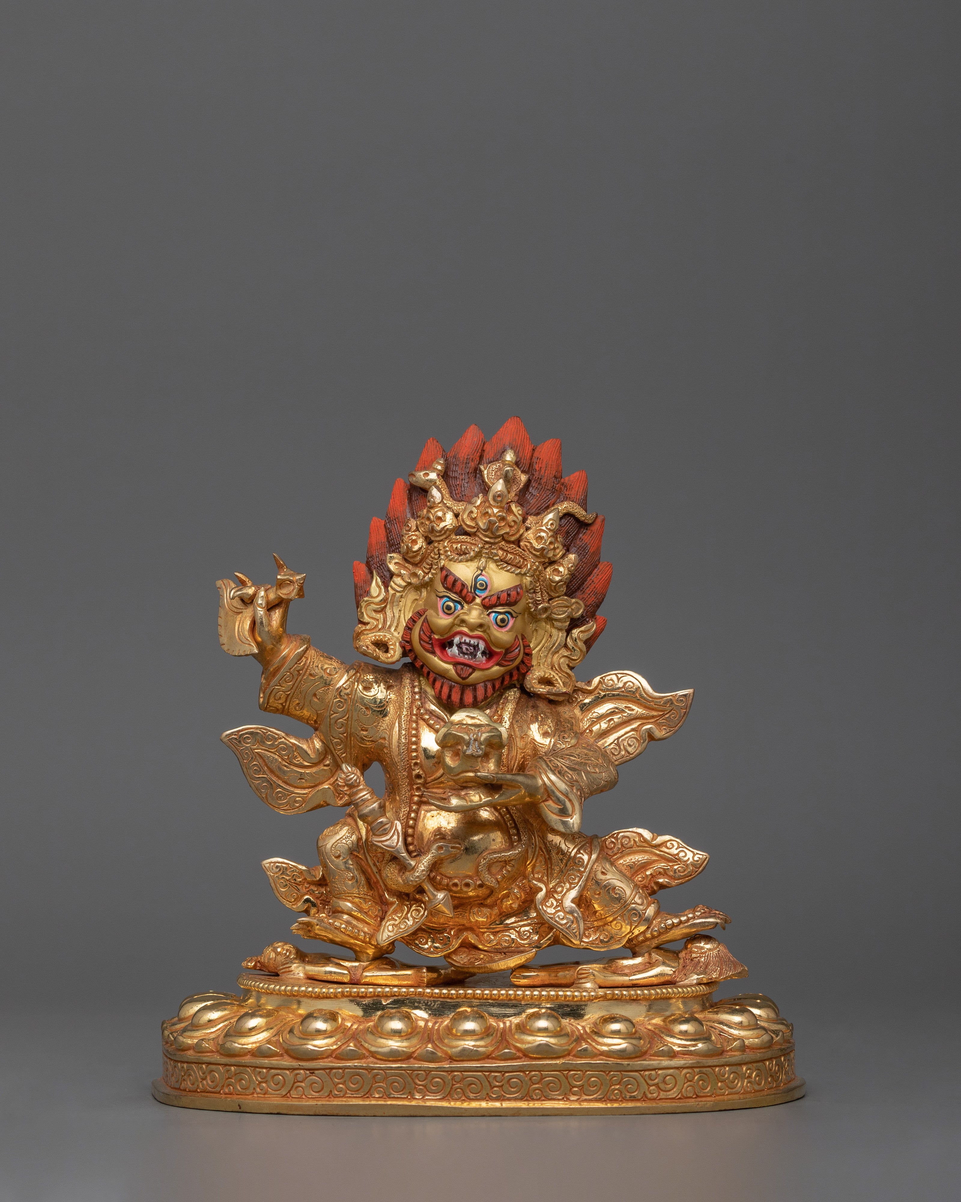 Handmade Statue of Mahakala Bernakchen | Protector Deity