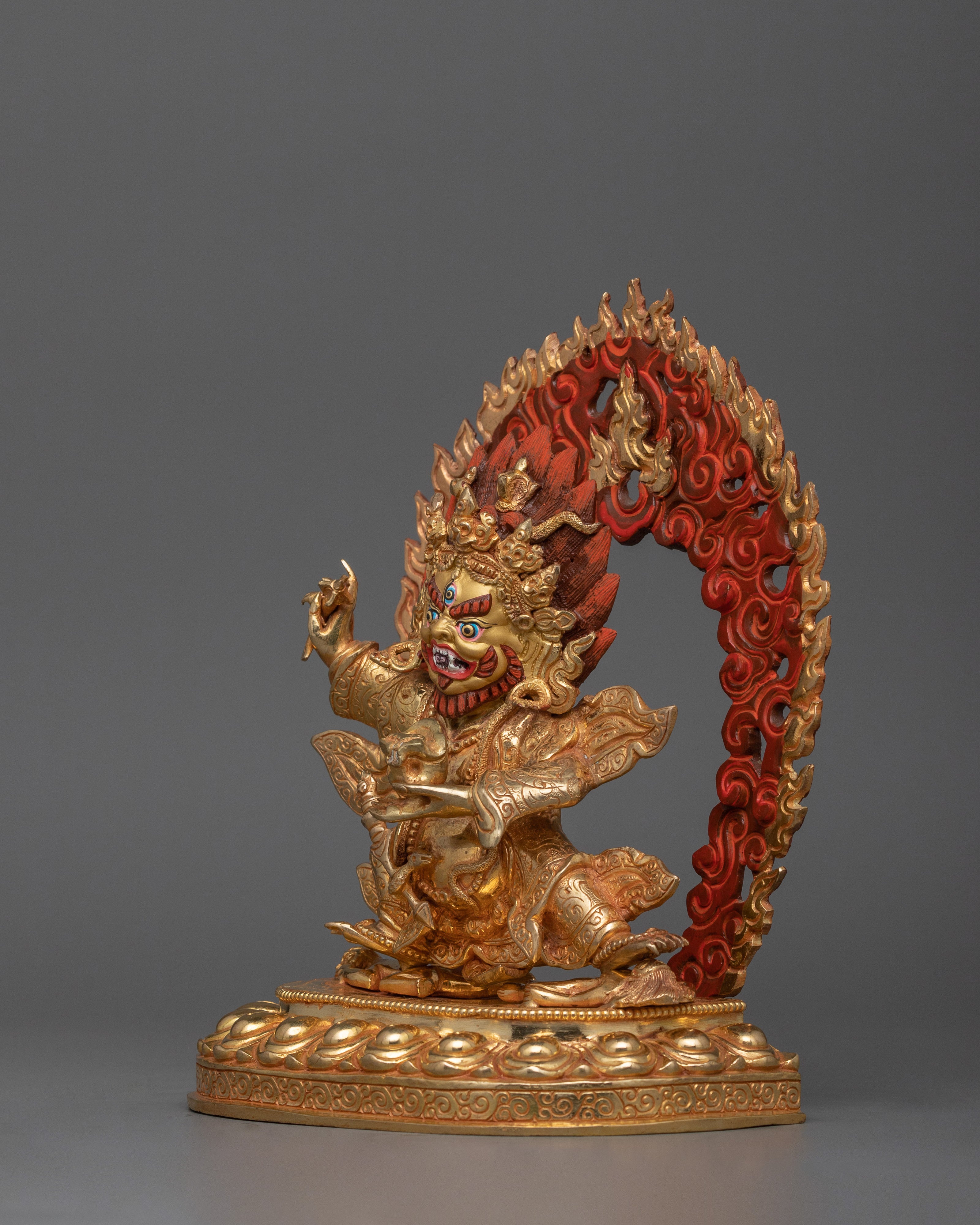 Handmade Statue of Mahakala Bernakchen | Protector Deity